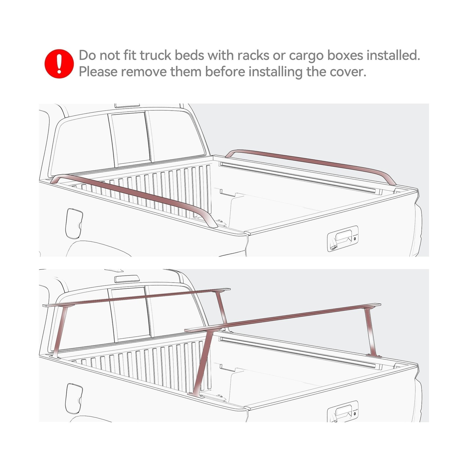 LEDKINGDOMUS FRP Hard Folding Truck Bed Tonneau Cover Fits for Dodge Ram 1500…
