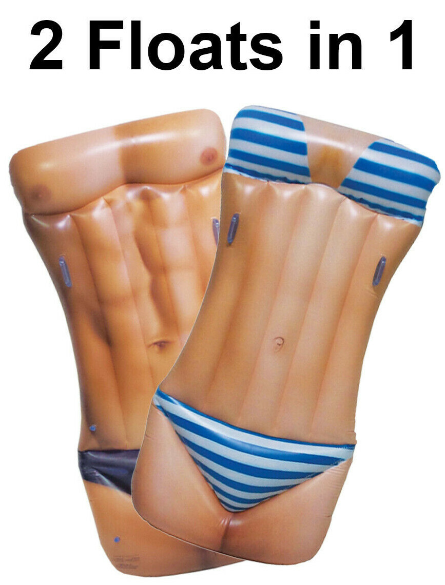 2-Pack JETSUP 2in1 Man/Woman Pool Float Raft Swimming Indoor Outdoor Beach Toy