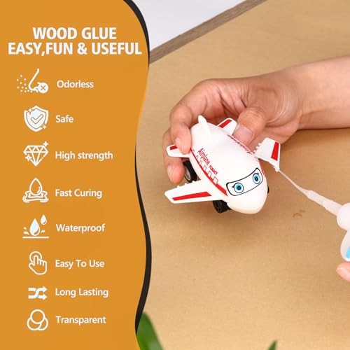 Super Glue for Plastic with Anti Clog Cap. 6 x 1 fl oz,Plastic Plastic-Glue