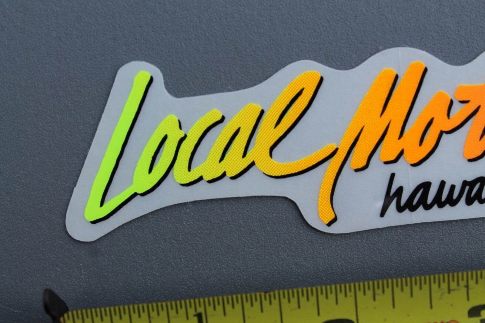 LOCAL MOTION Hawaii Surfboard Neon Orange Fade 80’s LM1A Vintage Surfing STICKER