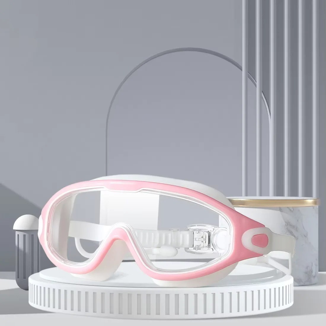 Adult Swimming Goggles Anti Fog Waterproof HD Wide View Swim Glasses Unisex