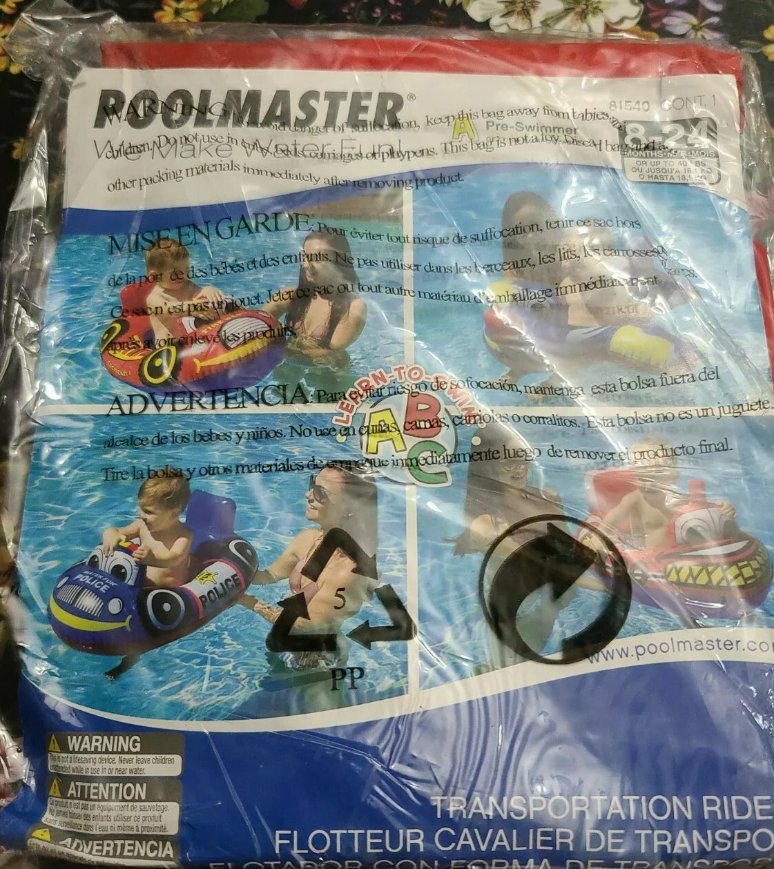 POOLMASTER Pre-Swimmer Baby Rider Water Transportation 8-24 Months