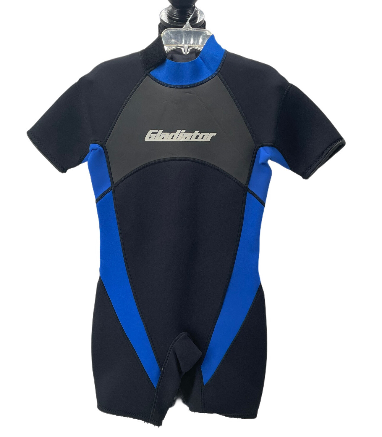 Gladiator Brand Wetsuit Youth Size 14 Shorty Black & Blue Surf Swim Ski Scuba
