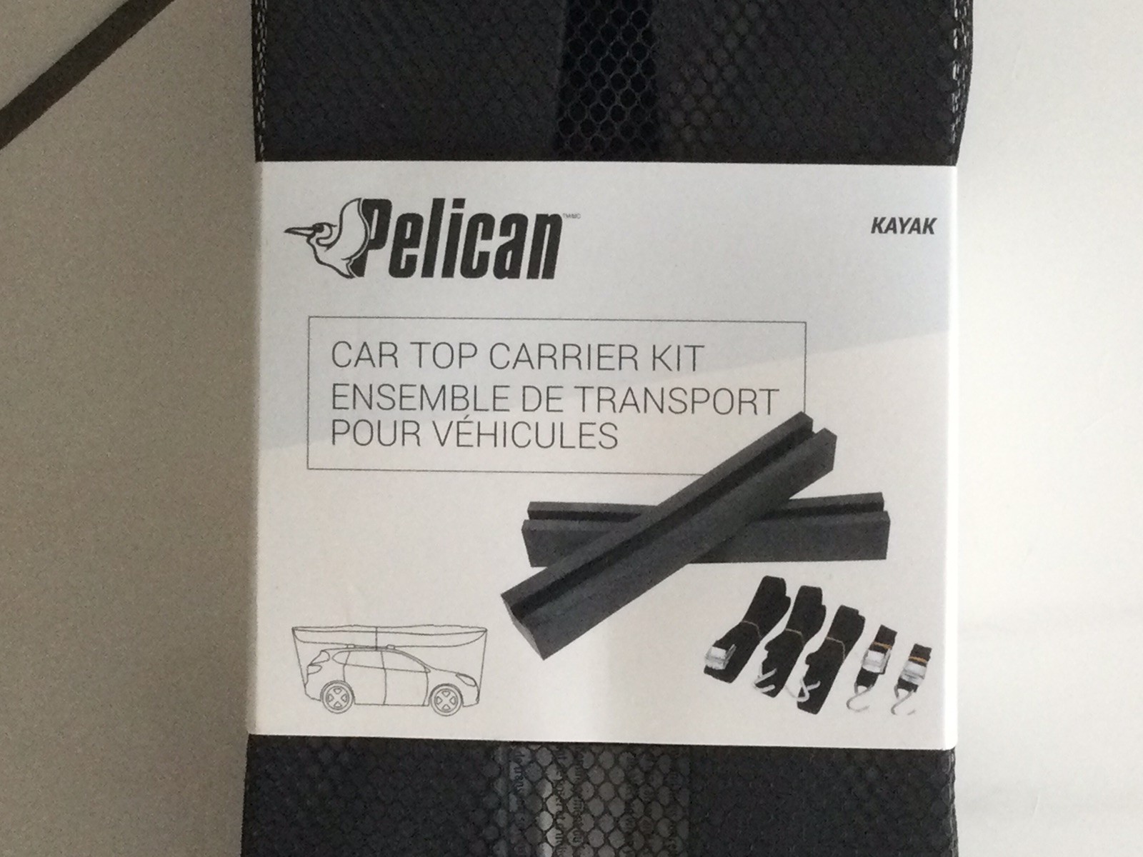 PELICAN Universal Car Roof Top Carrier Kit w/straps & bag Kayak Canoe SUP NEW