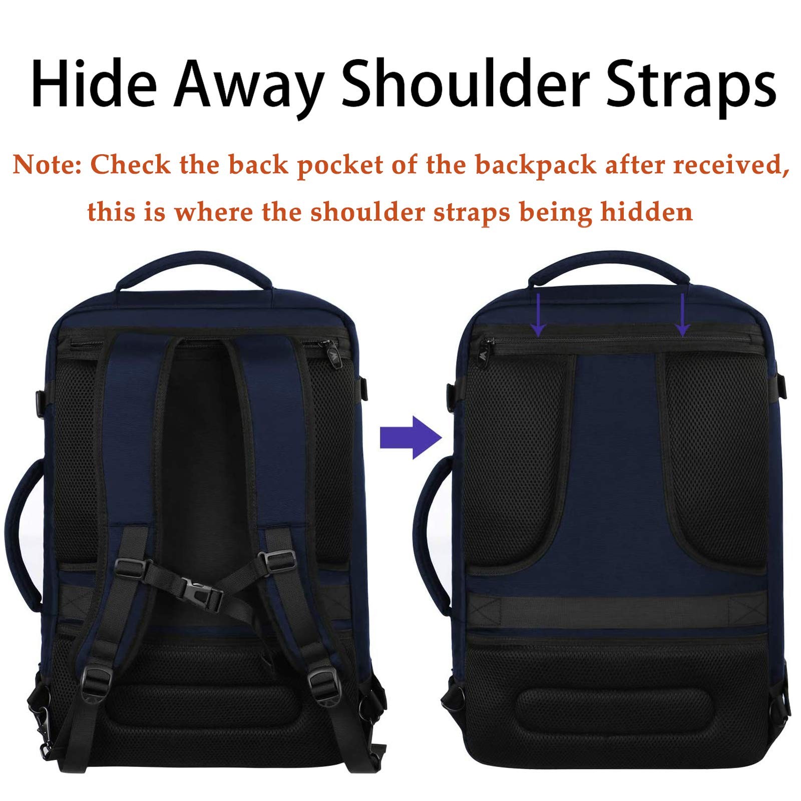 MATEIN Backpack for Travel, 27L Water Resistant Carry on Large, Blue