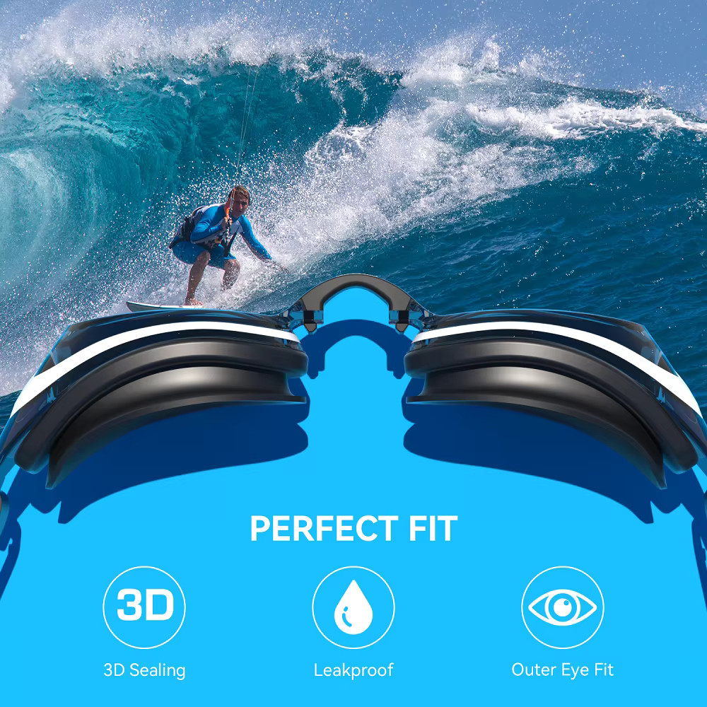 Professional Anti-fog Waterproof Swim Eyewear Glasses No Leaking UV Protection