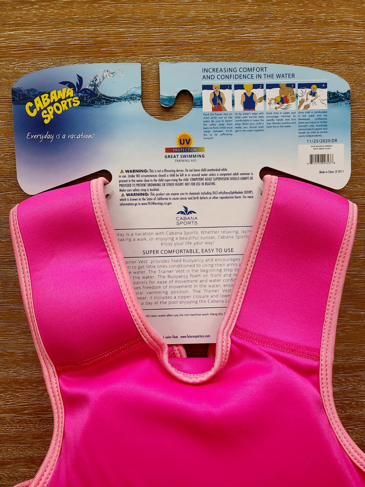 NEW SwimWays Swim Vest Kids 3-4 Years Swimming Aid Trainer Life Vest Girls 33-45