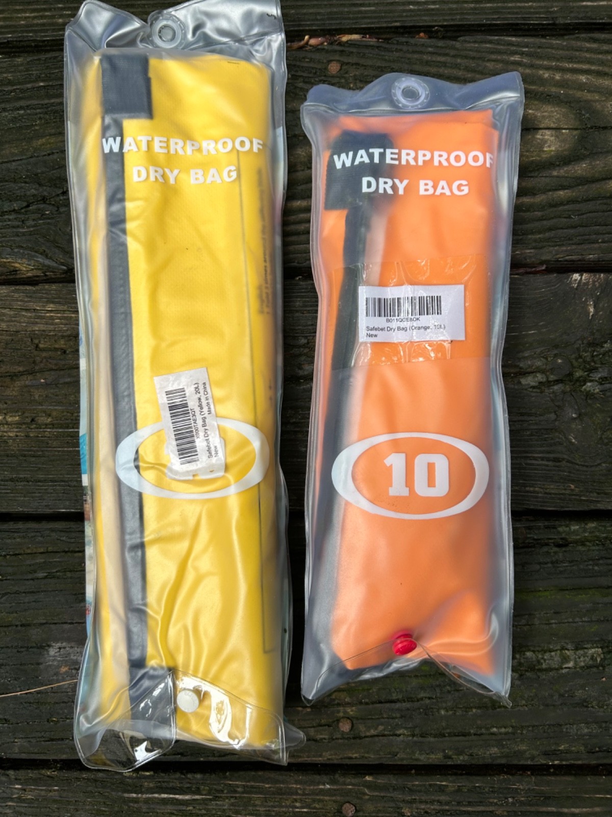 Safebet 20 L Yellow & 10L Orange Waterproof Dry Bags