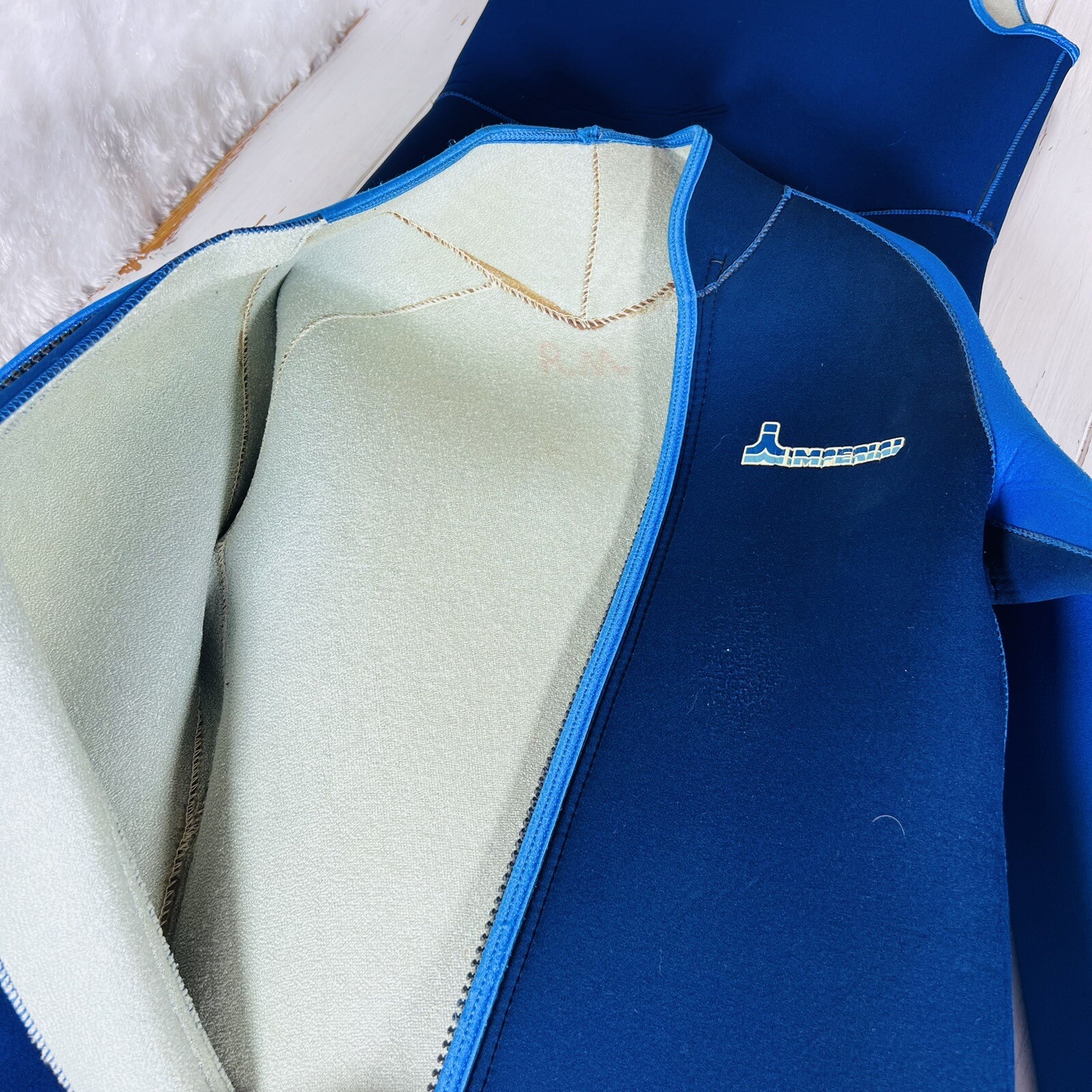 Imperial Wet Suit 2 Piece Jacket Pants Vintage Scuba Diving Snorkel Long Sleeve