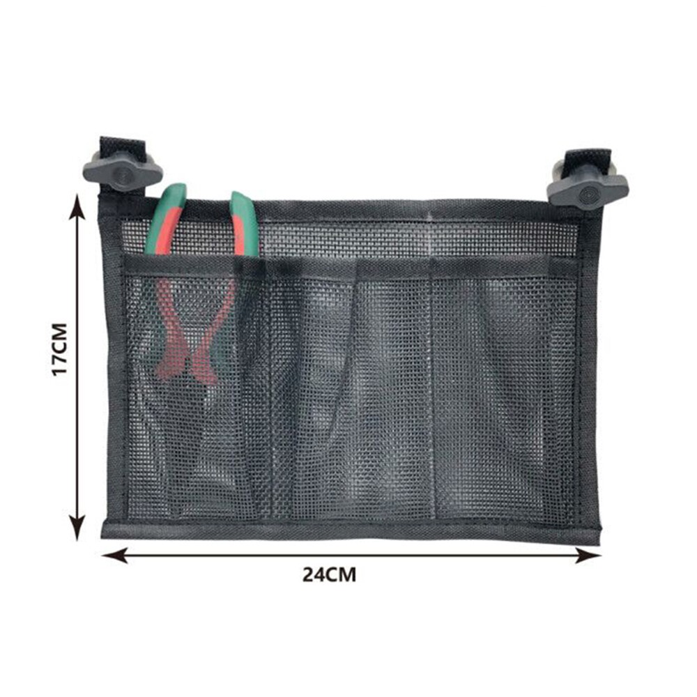 Kayak 3 Pocket Mesh Storage Pouch Sleeve Gear Water Bottle Holder Bag Organizer