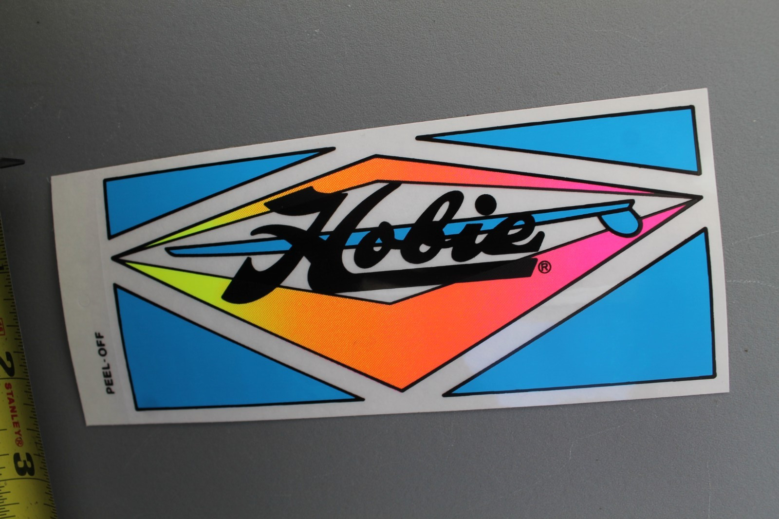Hobie Surfboards Surf Shop Neon 80’s Orange Blue OG V3B Vintage Surfing STICKER