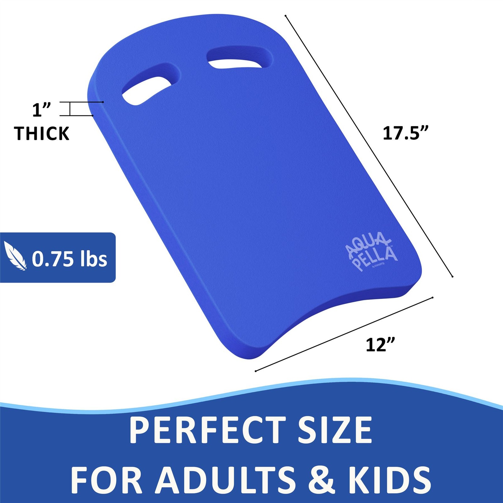 VIAHART Aquapella Navy Adult Swimming Kickboard
