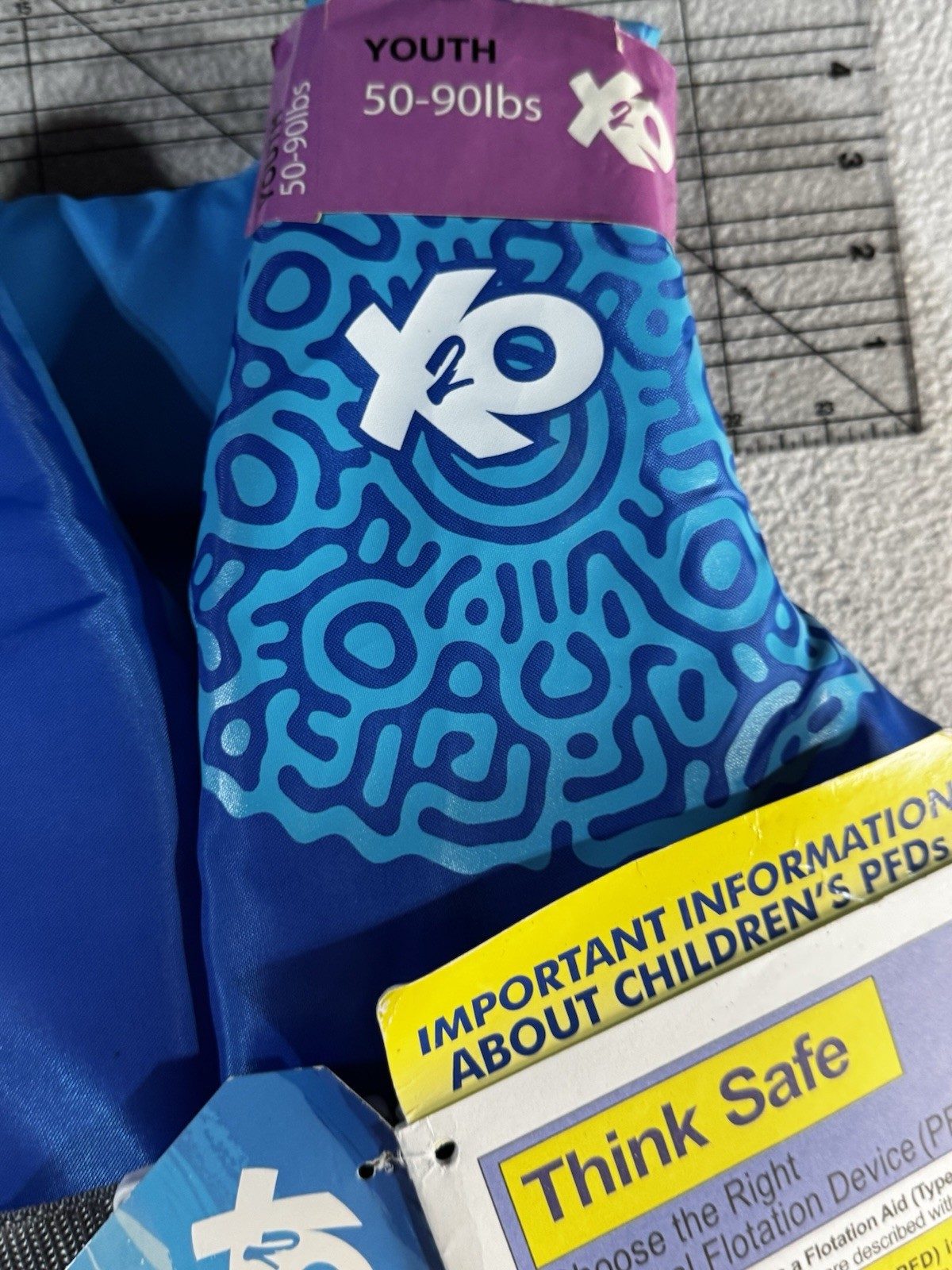 New X2O Life Jacket Universal Youth Life Vest (50 – 90 Pounds) 710 Blue Ocean
