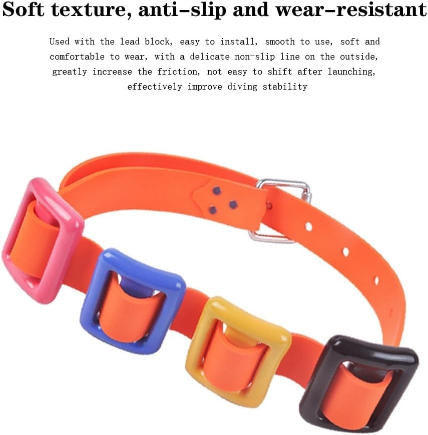 Rubber Weight Belt, Diving Weight Belt with Stainless Steel Buckle, Quick-Releas