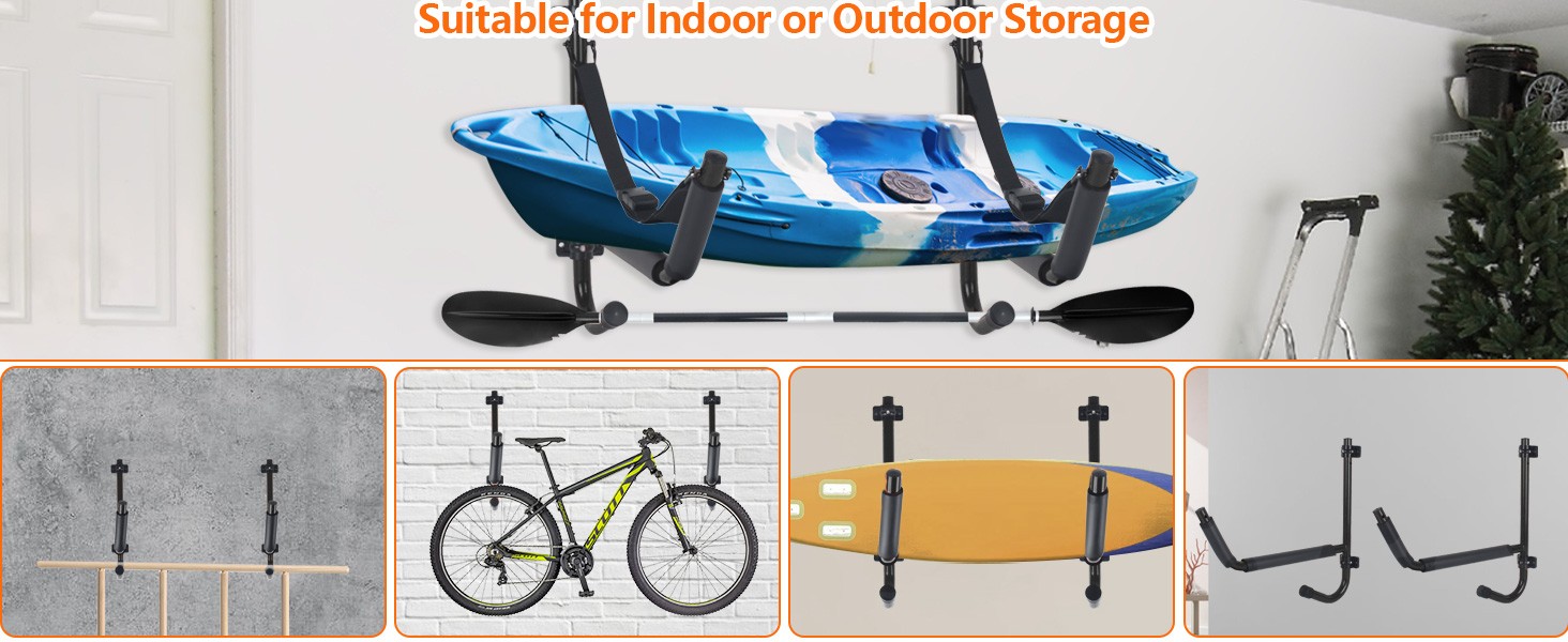 Kayak Storage Rack,Kayak Wall Mount,Heavy Duty Kayak Rack for Garage,Folding