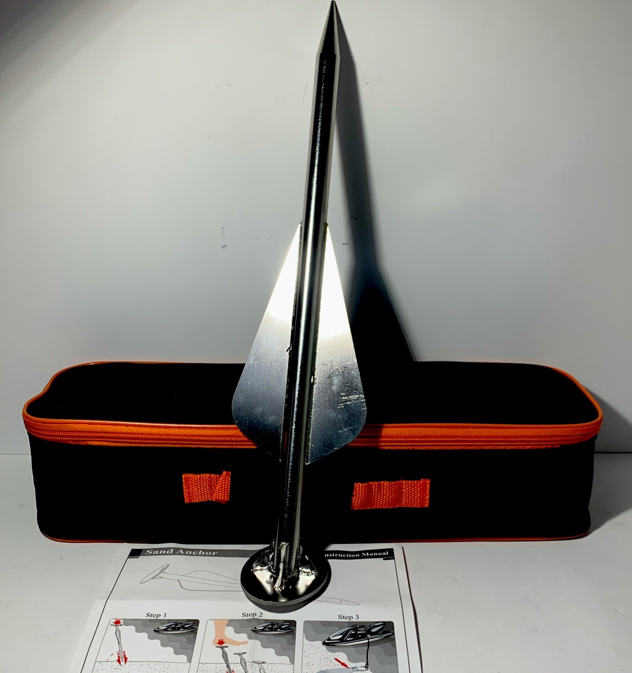 17″ Portable Boat Anchor Metal Jet Ski Kayak Sand Anchor With Case
