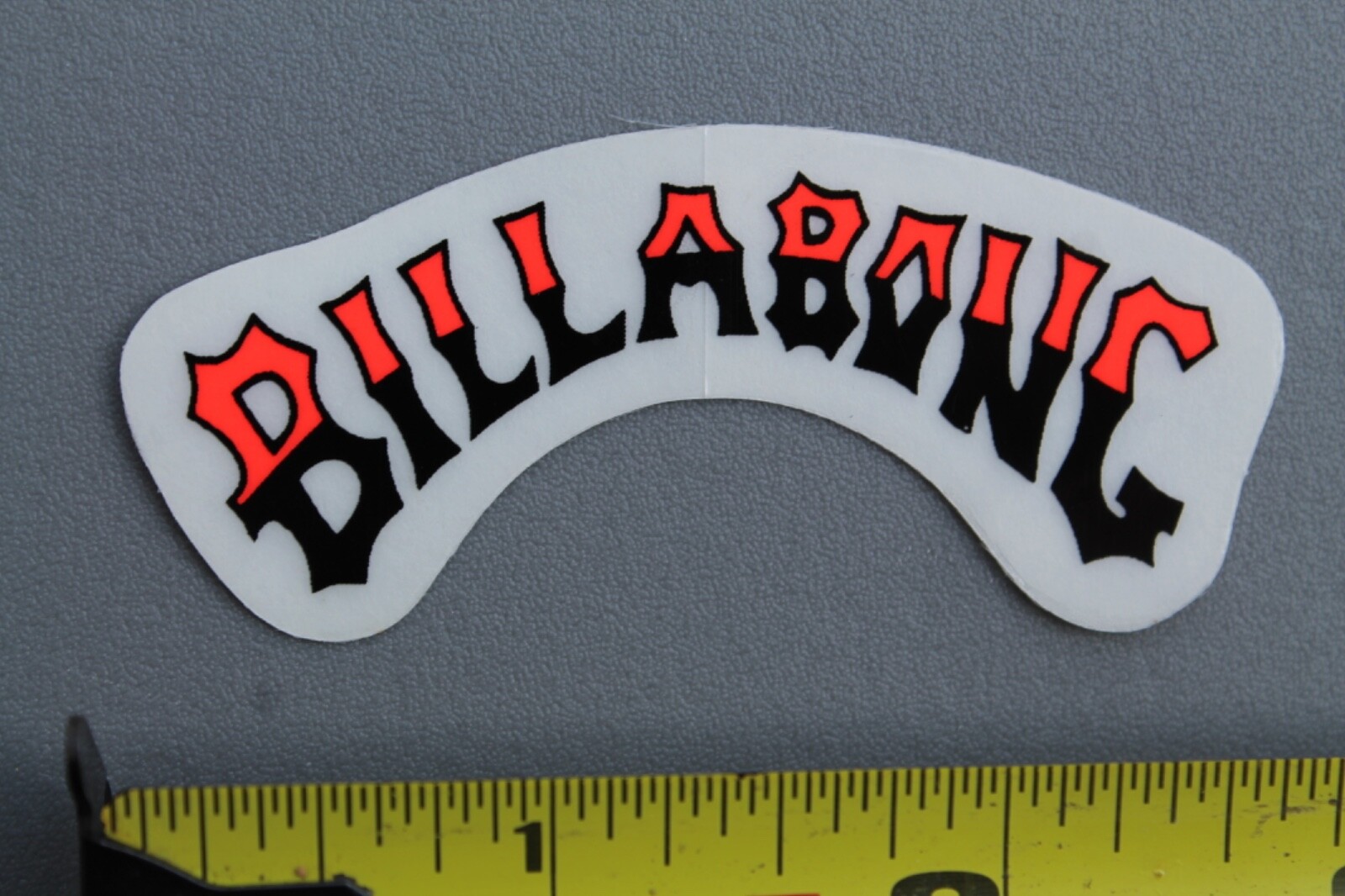 Billabong Surfboards Clear Neon Orange Black OG 80’s B8 Vintage Surfing STICKER