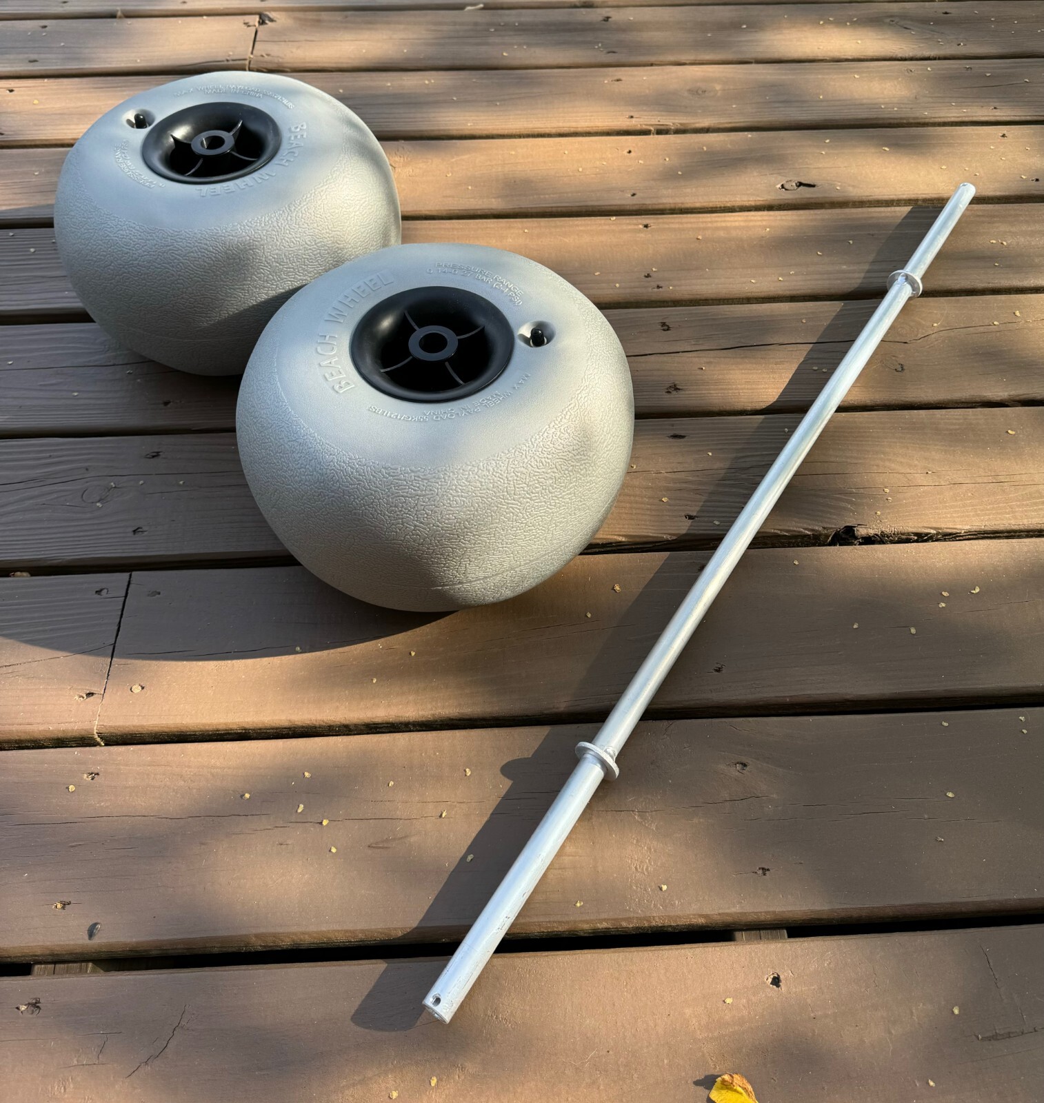 BEACH-WHEELS Beach Wheel 20mm Axle Kit (38″ AXLE ONLY)