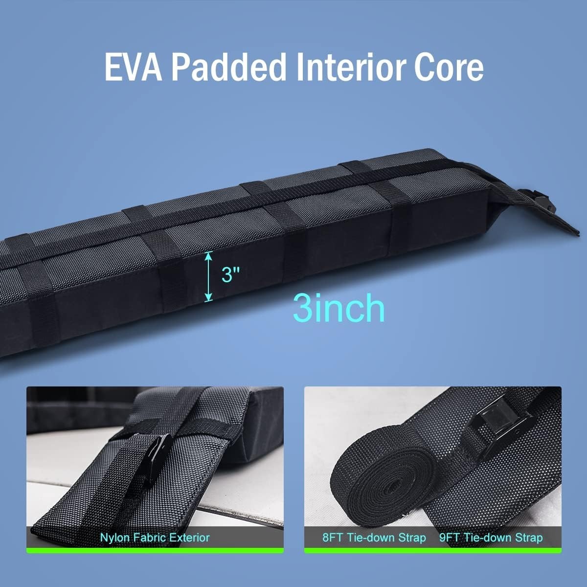 Universal Kayak Roof Rack Pads Set