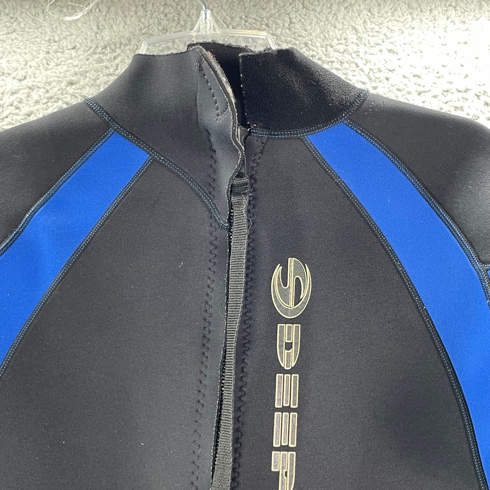Deep See Wetsuit Mens XL Black Blue Full Body Scuba Diving Sport Surfing Snorkel