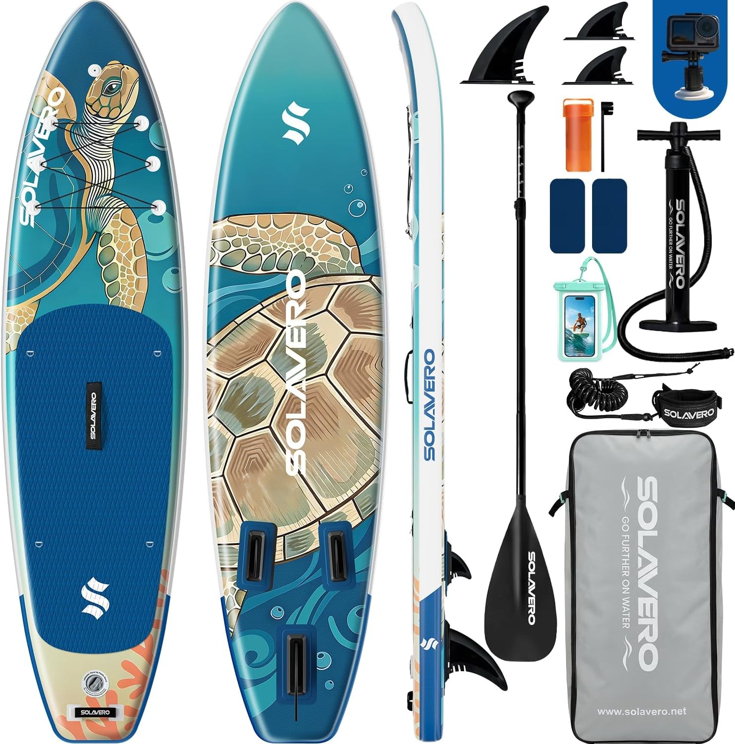 11′ Inflatable SUP Paddle Board, Stand Up Paddle Board Accessories for Adults