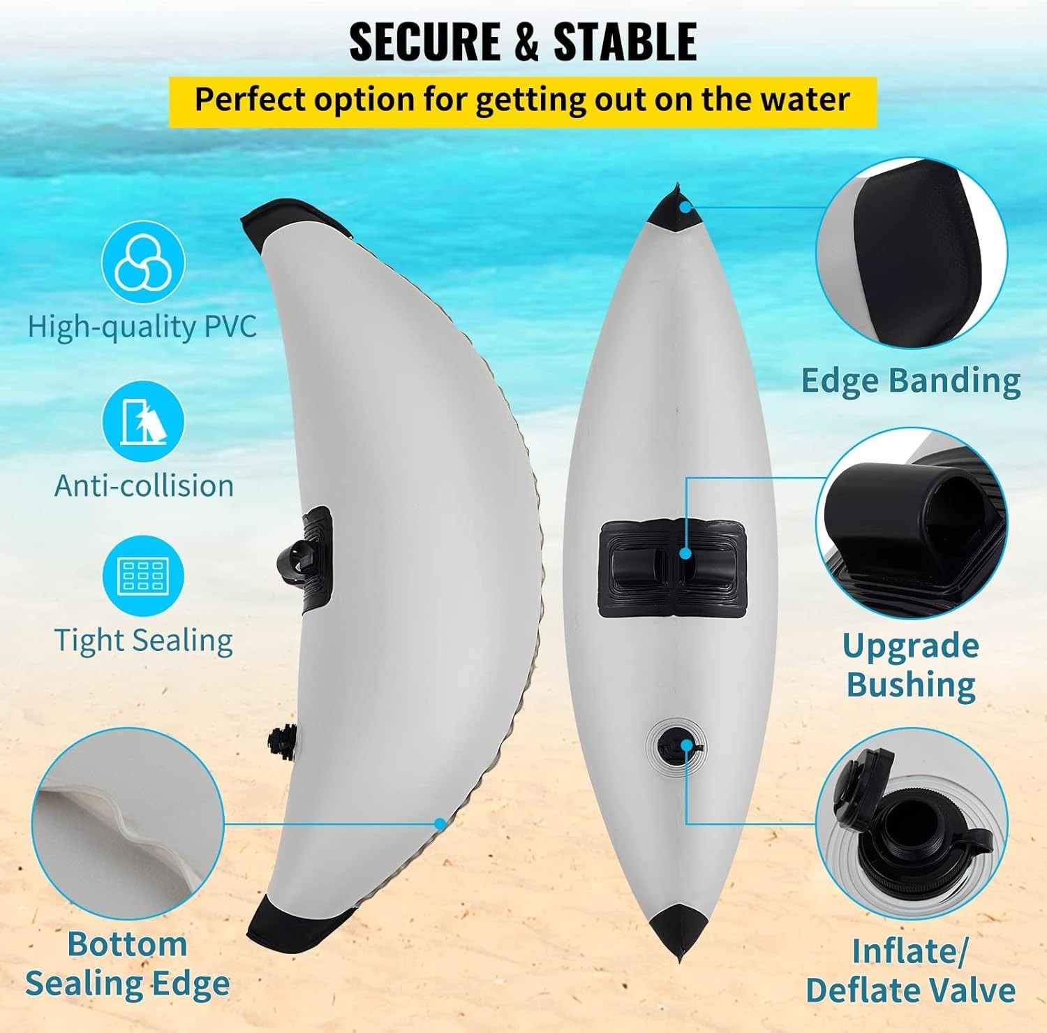 Professional PVC Kayak Stabilizer Kit – 2 PCS Adjustable for Optimal Stability