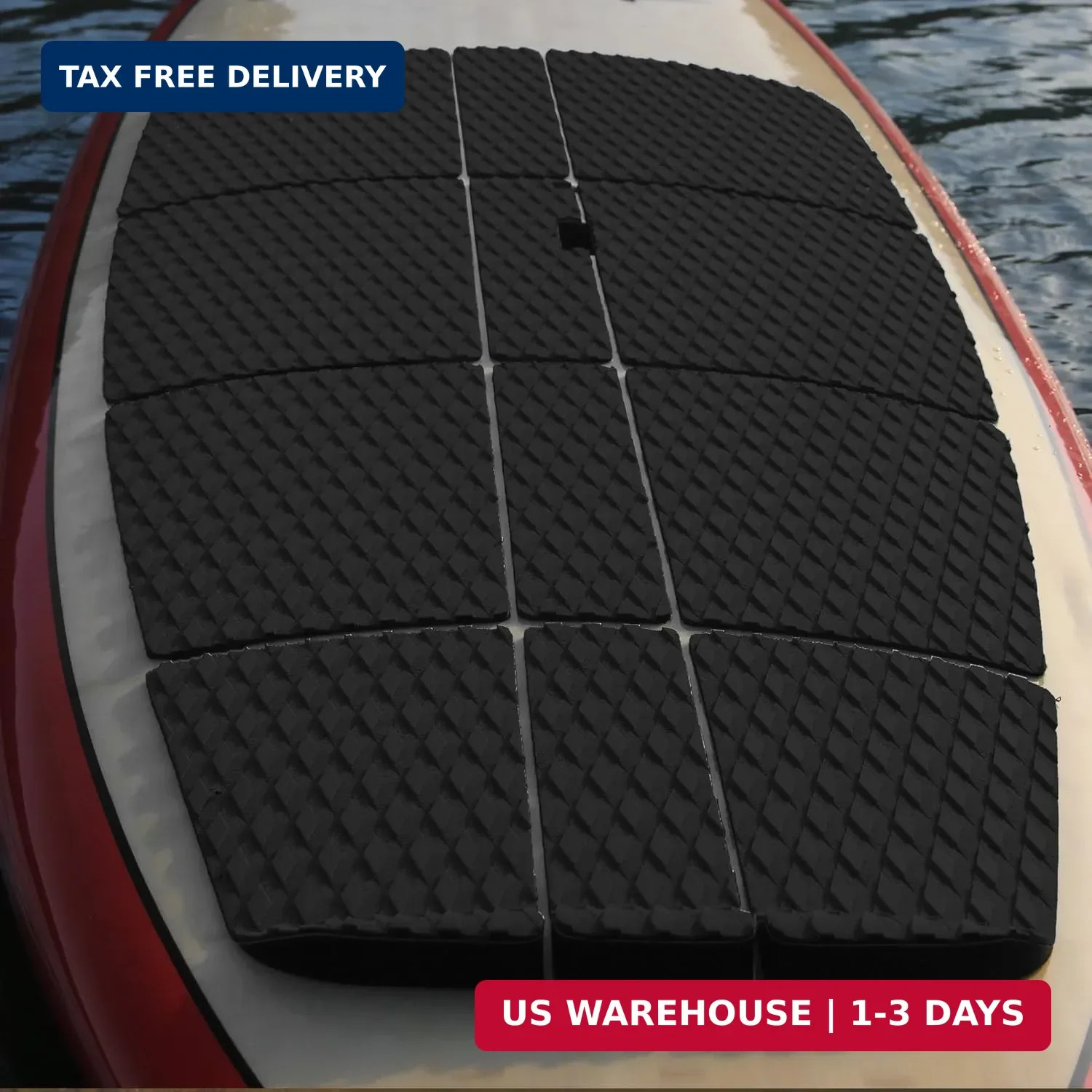 Abahub 12 Piece Surf SUP Deck Traction Pad Premium EVA with Tail Kicker for Padd