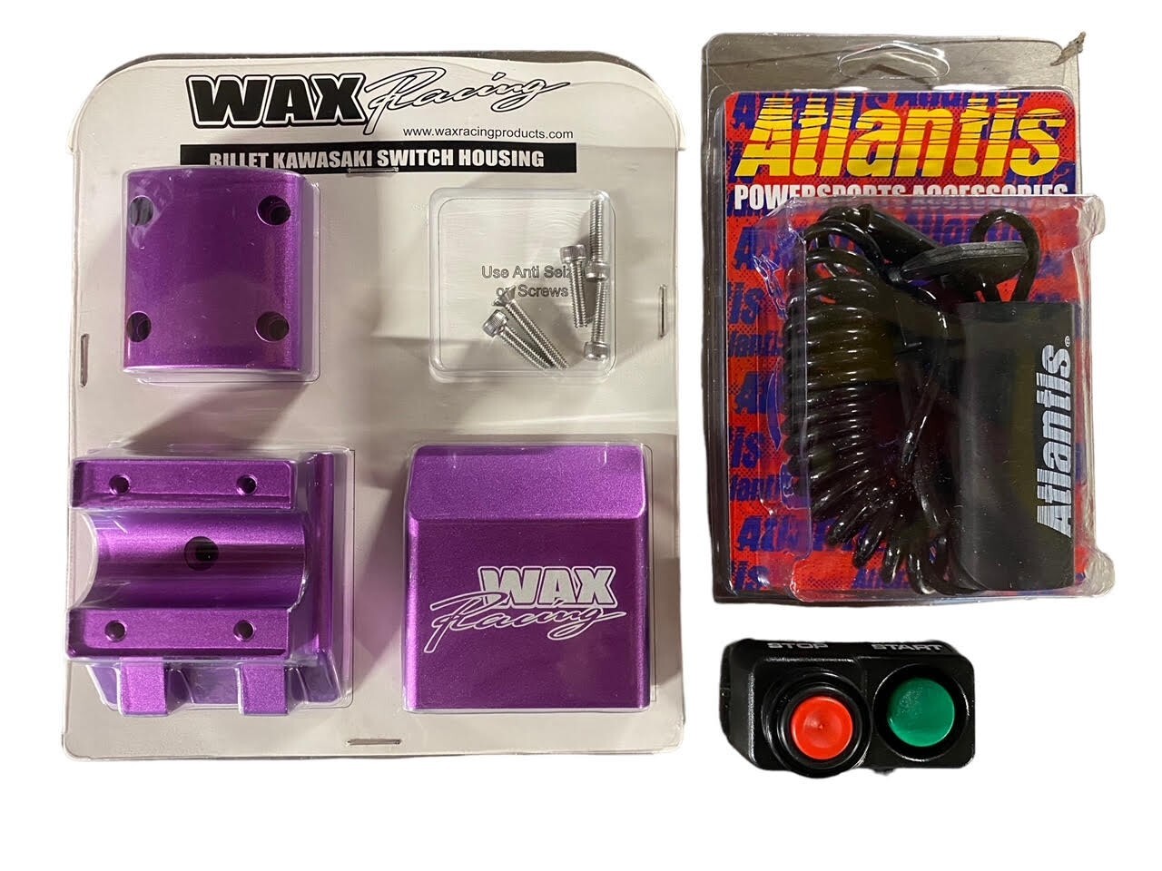 Kawasaki Jet Ski 550 SXR 800 Wax Billet Housing With Switch & Lanyard Purple