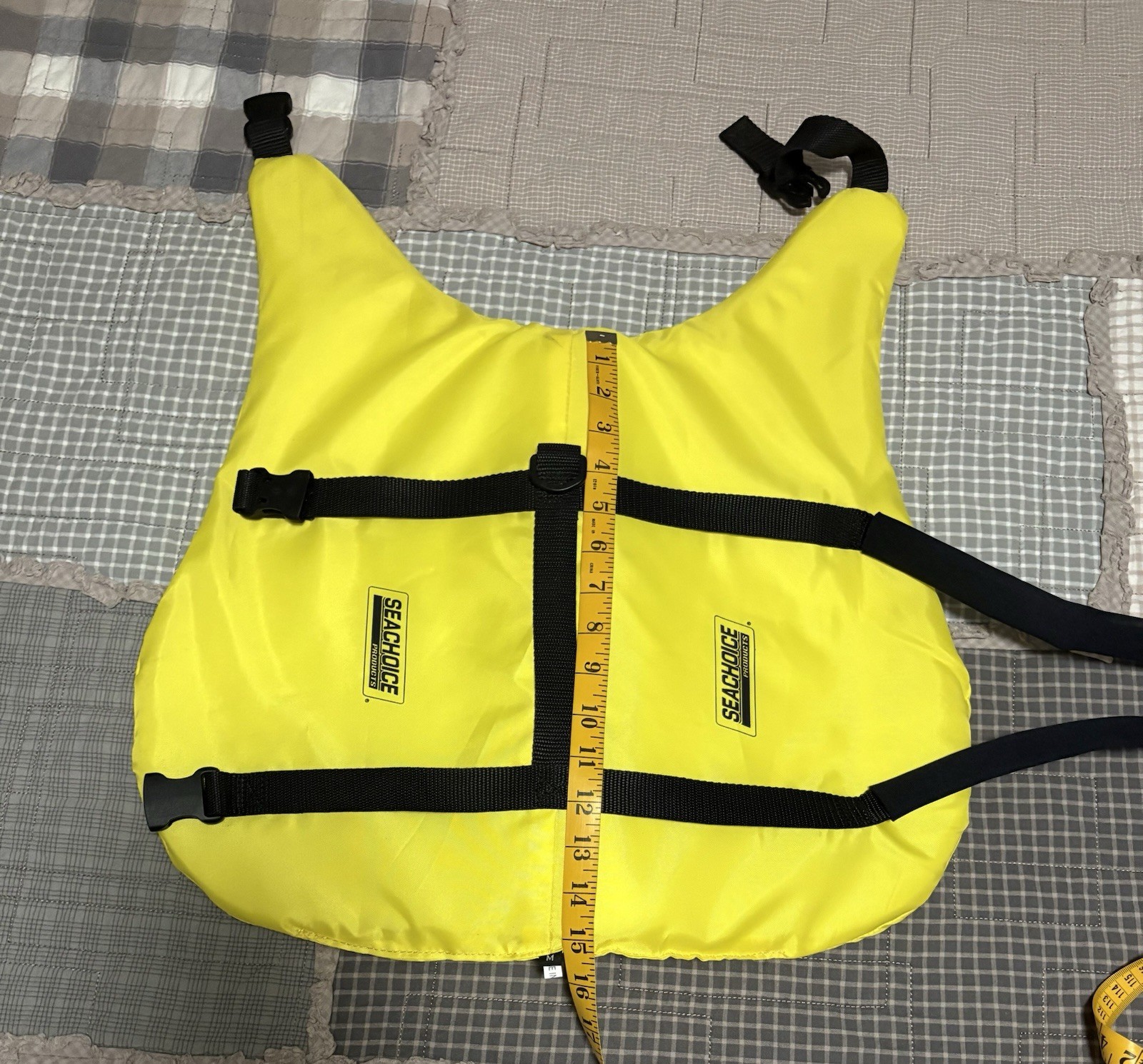 SEACHOICE DOG LIFE VEST SIZE MEDIUM 7 TO 17 POUNDS COLOR YELLOW ADJUSTABLE