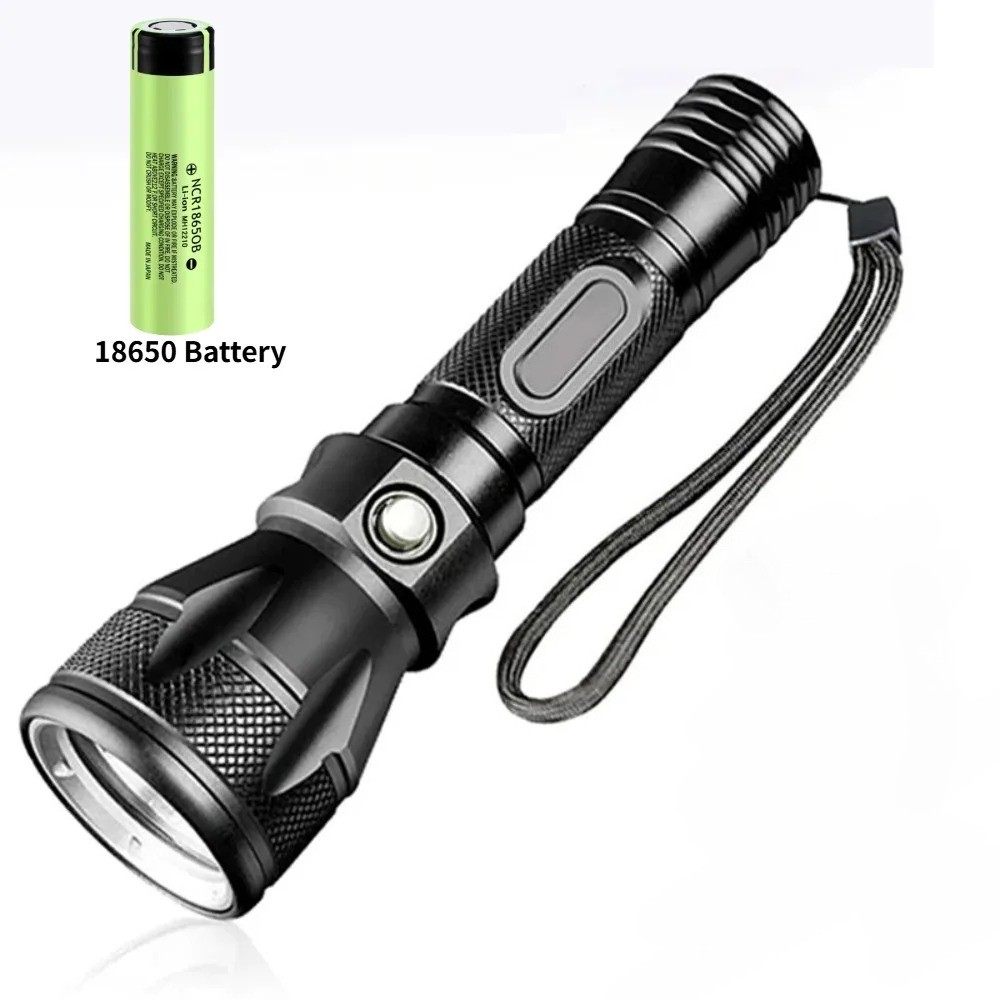 Professional Diving Flashlight 100M Depth Scuba Dive Handlamp Powerful Torch