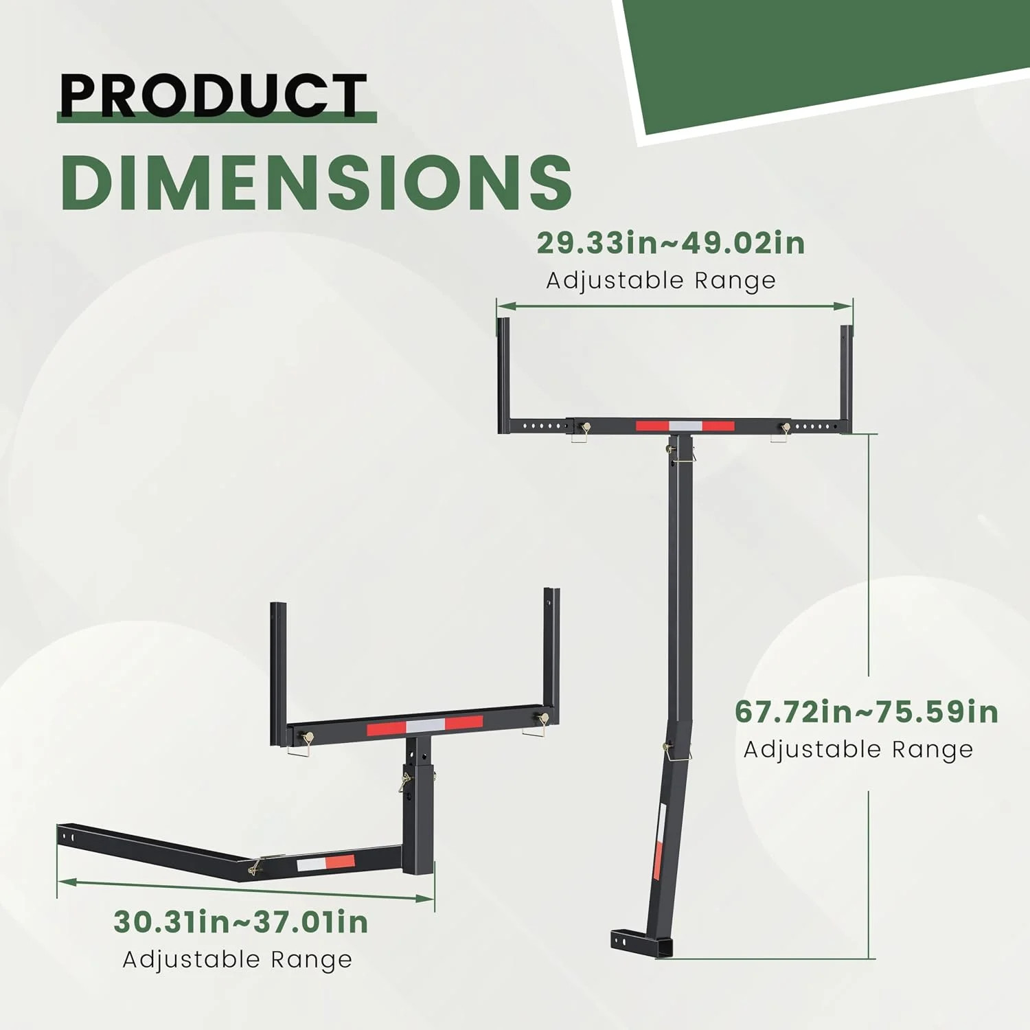 ECOTRIC 750lbs Capacity Black Truck Bed Extender Pickup Truck Bed Hitch Mount Ex
