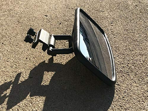 Heavy Duty 7″X14″ Rearview Mirror W/Adj Square Bracket for Boat Skiing Wakeboard