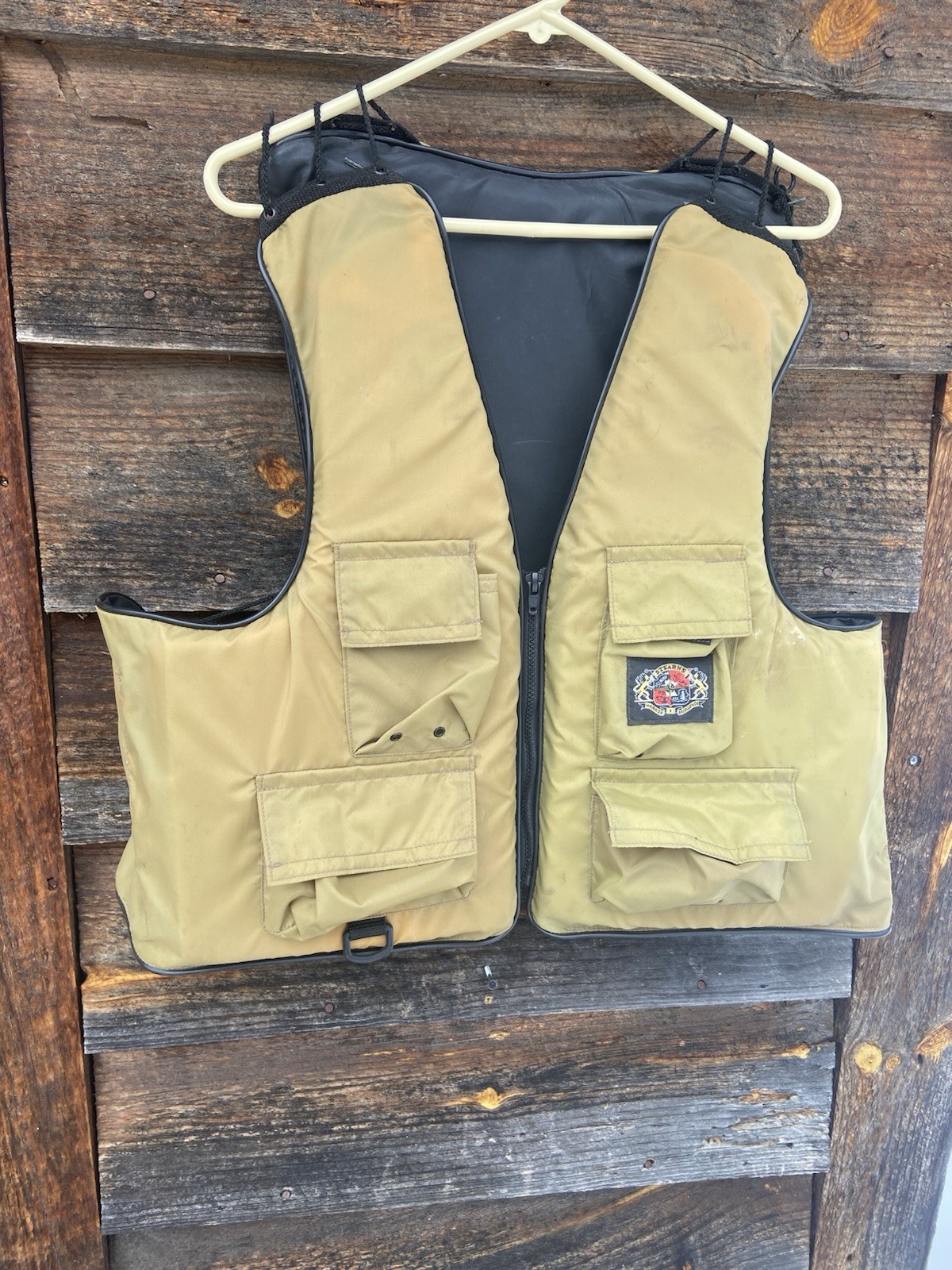 Vintage Stearns Life Jacket-Fishing Vest Tan Model 29-53 Size XXX Large Adult