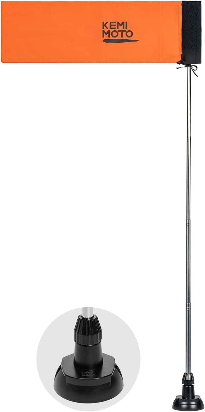 4ft Kayak Safety Flag with Pole, 16.5”x5.9” High-Visibility Large Kayak Flag