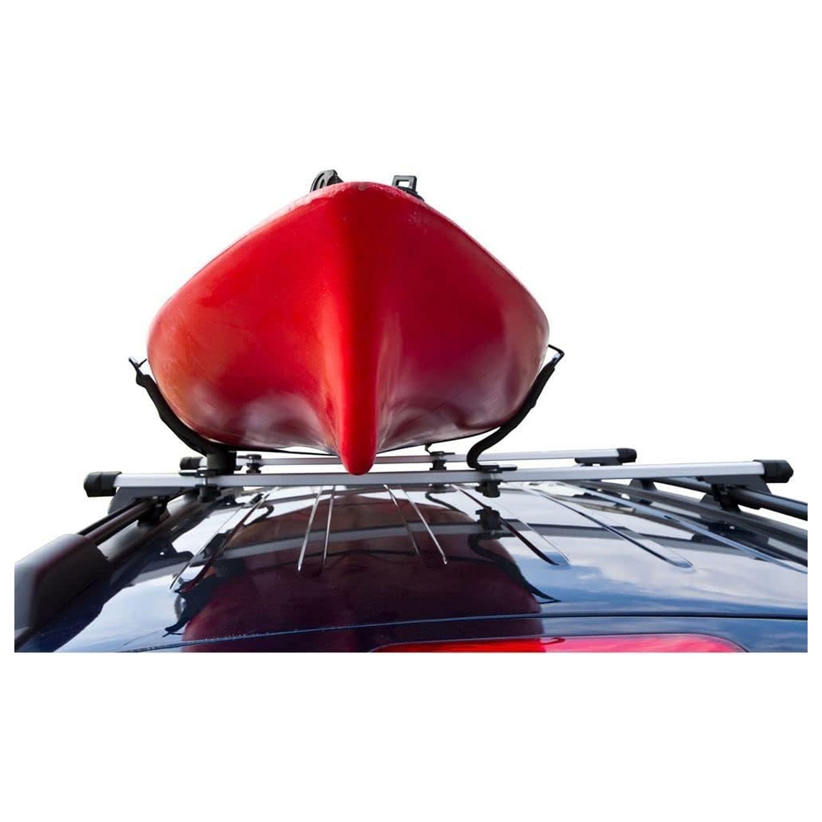 Elevate Outdoor V-Rack Single Kayak or Canoe Carrier Roof Rack with Support Bars