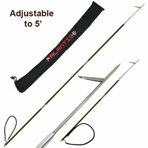 CARBON FIBER 7′ Travel Spearfishing 3-Piece Pole Spear Single Flopper Tip