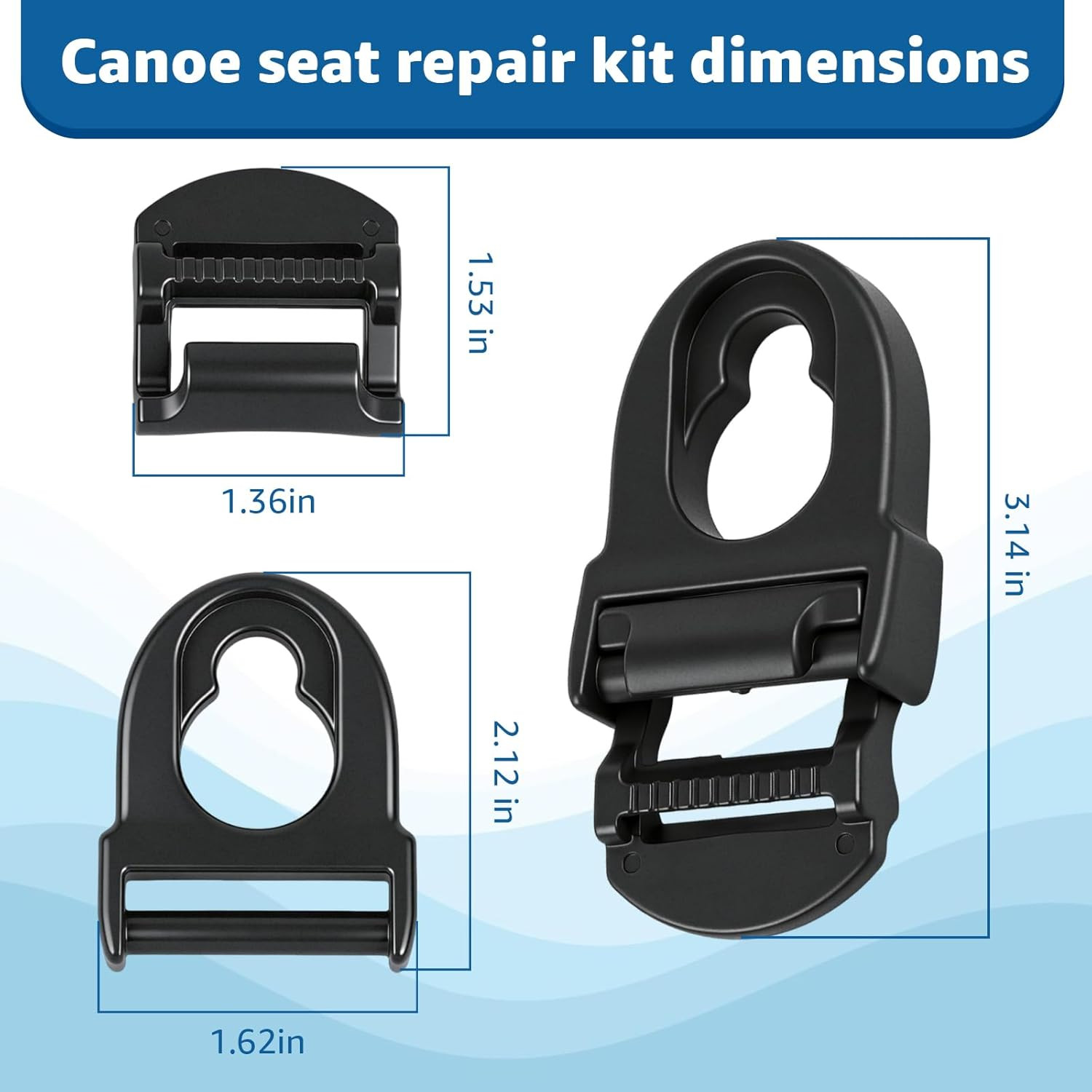 Kayak Seat Repair Kit Compatible with Lifetime Emotion Seat Contain Seat Clips
