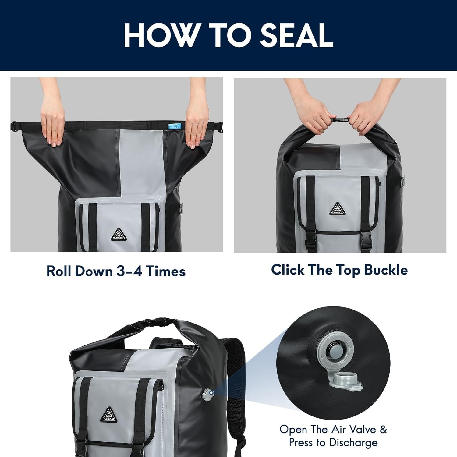 Waterproof Backpack Roll Top Dry Bag Kayak Dry Backpack for Outdoor Dry Pack …