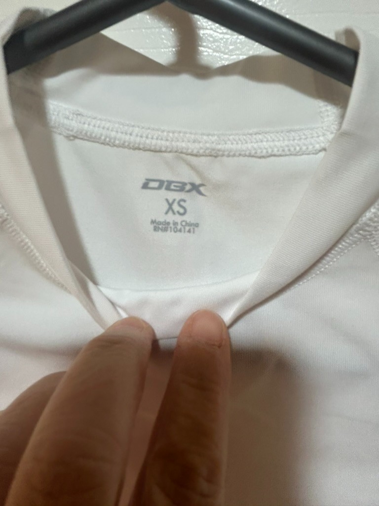 NWT DBX Unisex youth size XS White Rash Guard Long Sleeve Swim Shirt UPF 50+