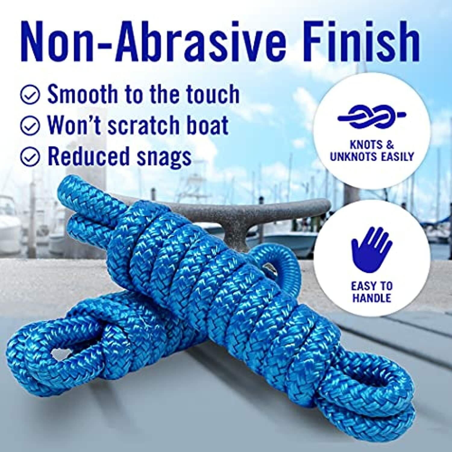 Boat Fender Lines for Boat Bumper Fender Hangers Marine Rope Nylon 6 Feet