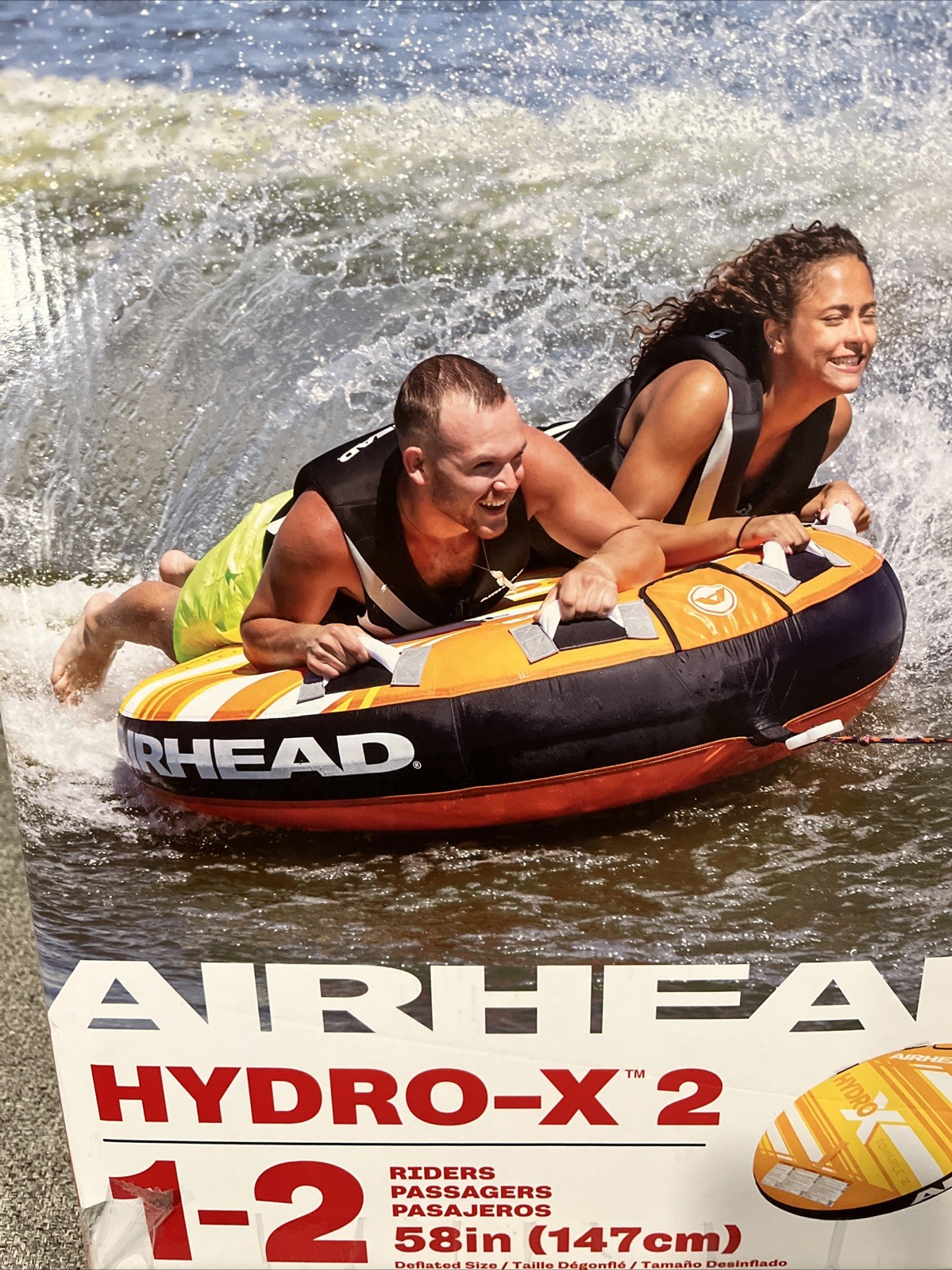 Airhead Hydro X2 Towable Boat Tube 2 Person Hydro X-2 FAST SHIPPING!
