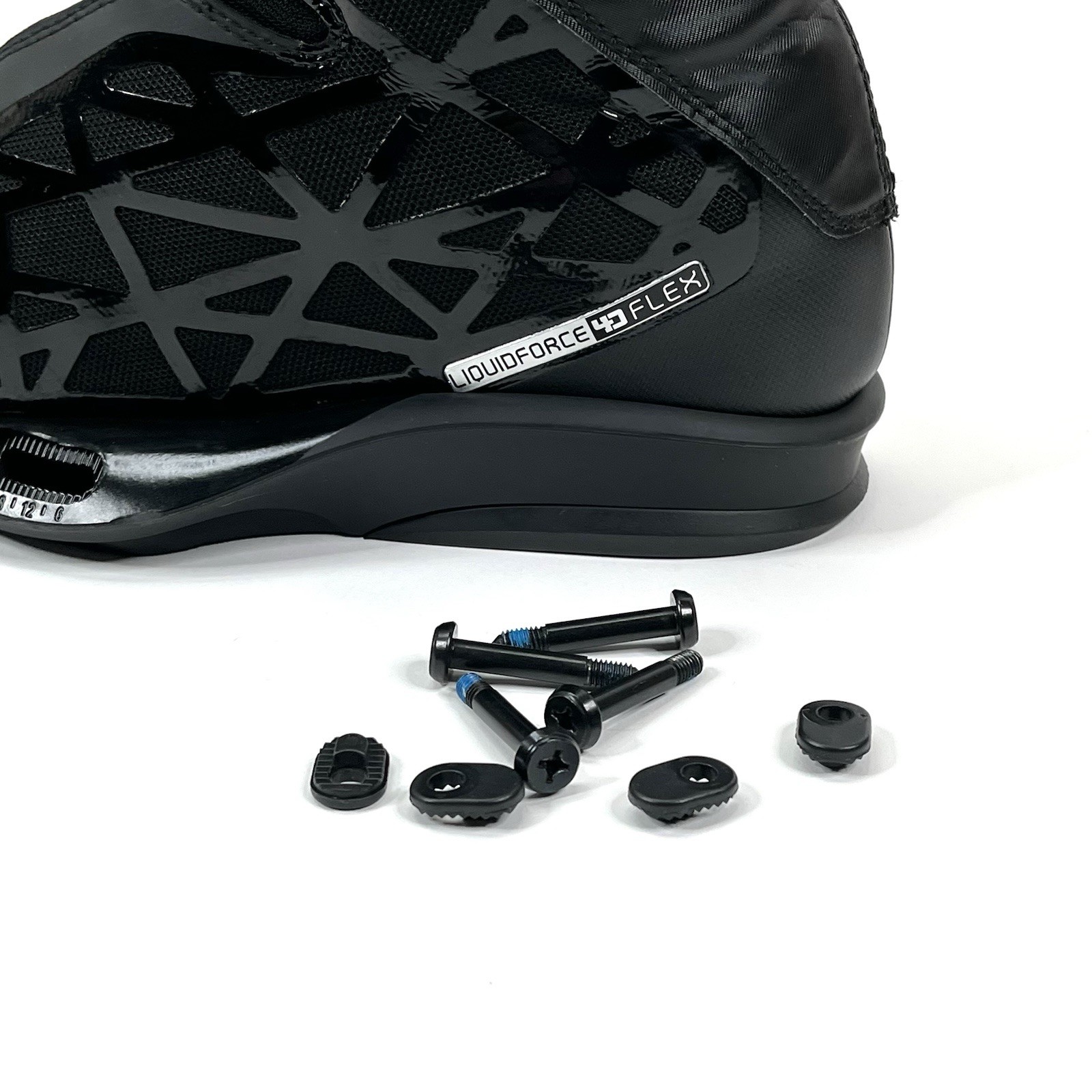 Liquid Force Flex 4D Wakeboard Bindings Black On Black Size Mens 10 11 NEW