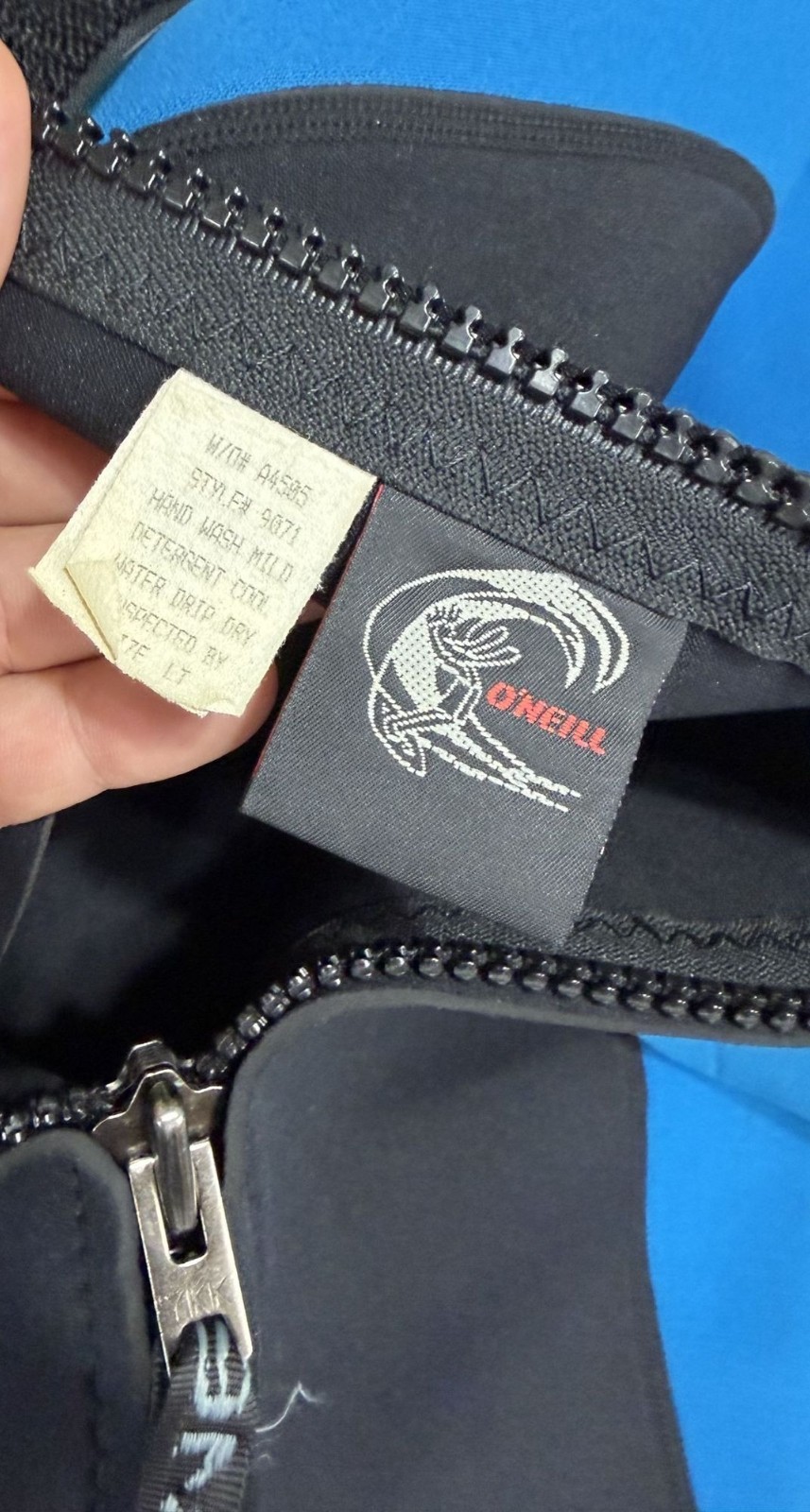 O’Neill Reactor 3/2mm Wetsuit Men’s Size LT Large Tall Full Suit Black Blue Gray