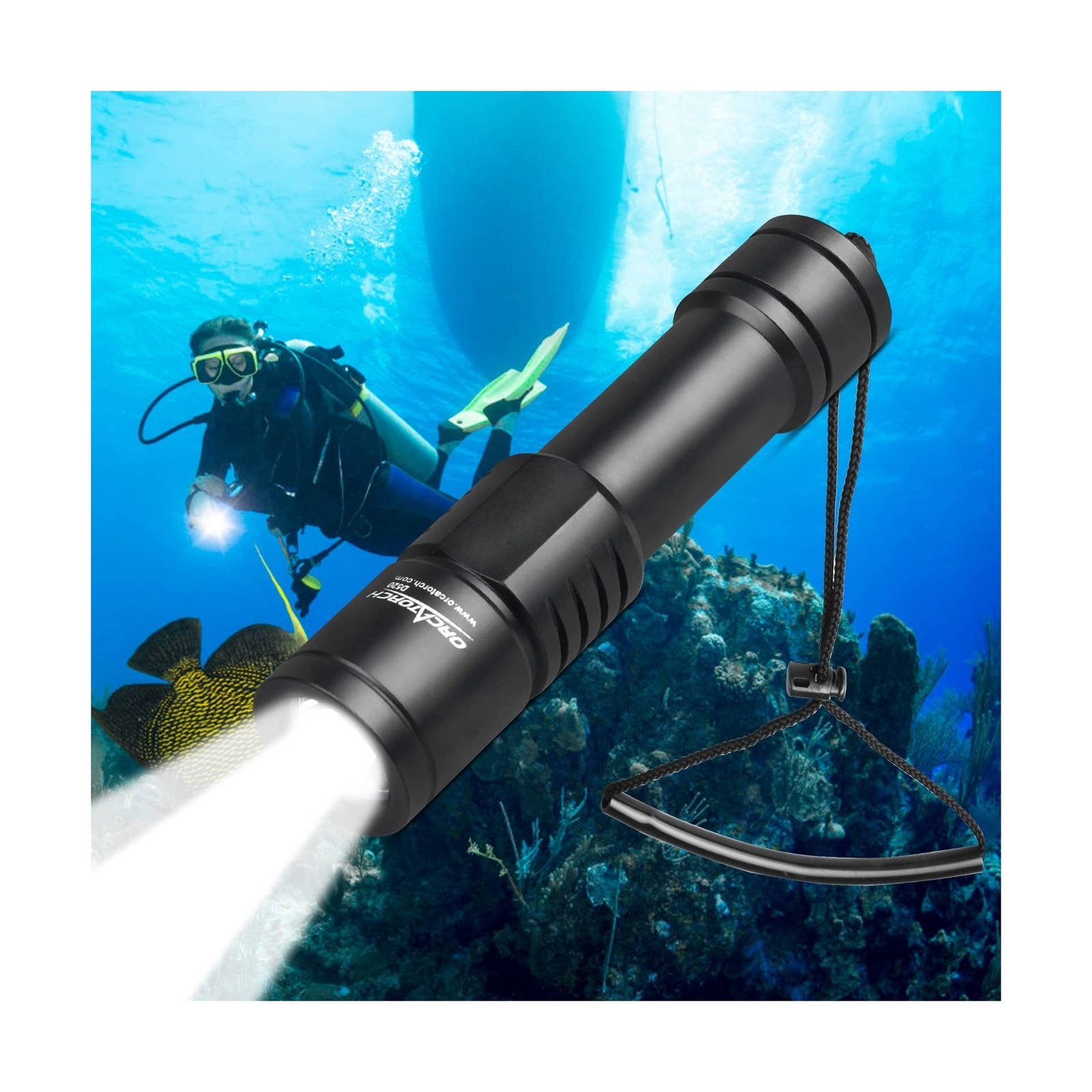 ORCATORCH D520 Scuba Dive Light 1000 Lumens Waterproof Diving Torch Submarine…