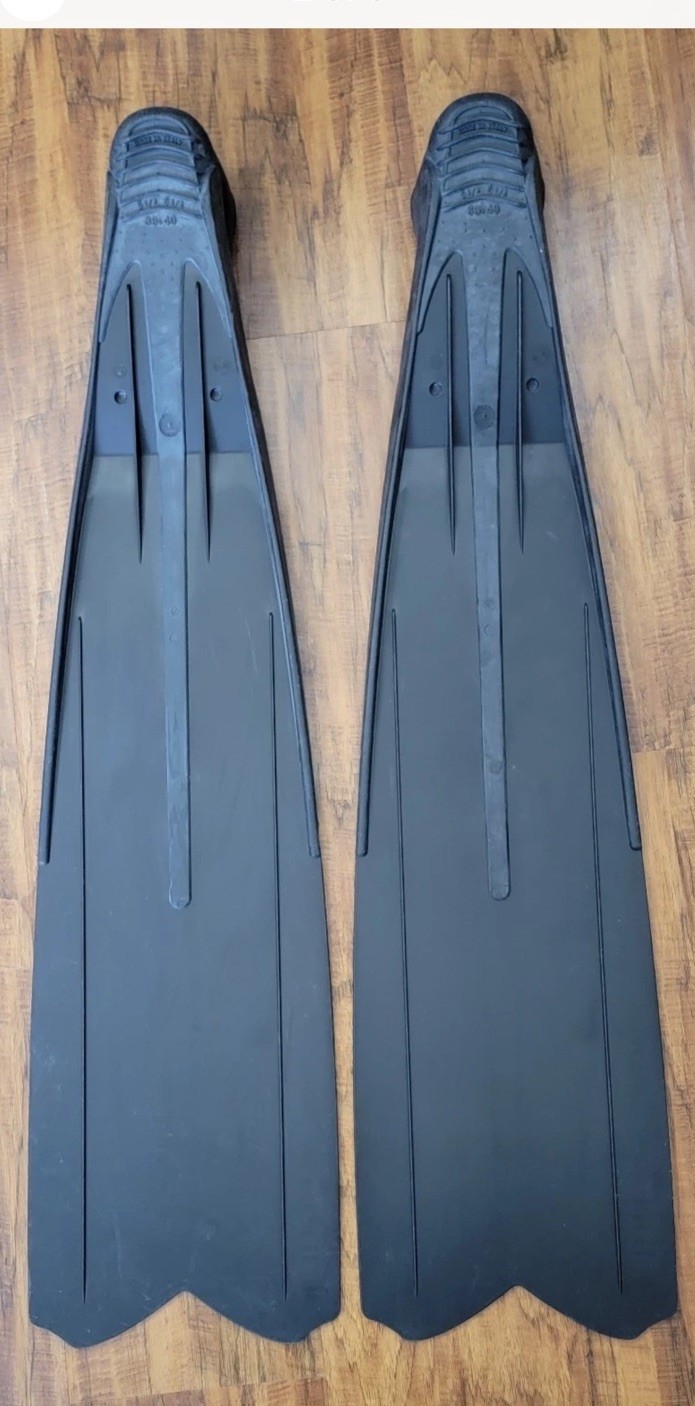 SEAC Shout Long Fins for Freediving, Scuba, Spearfishing, US Size 6.5, Euro 40