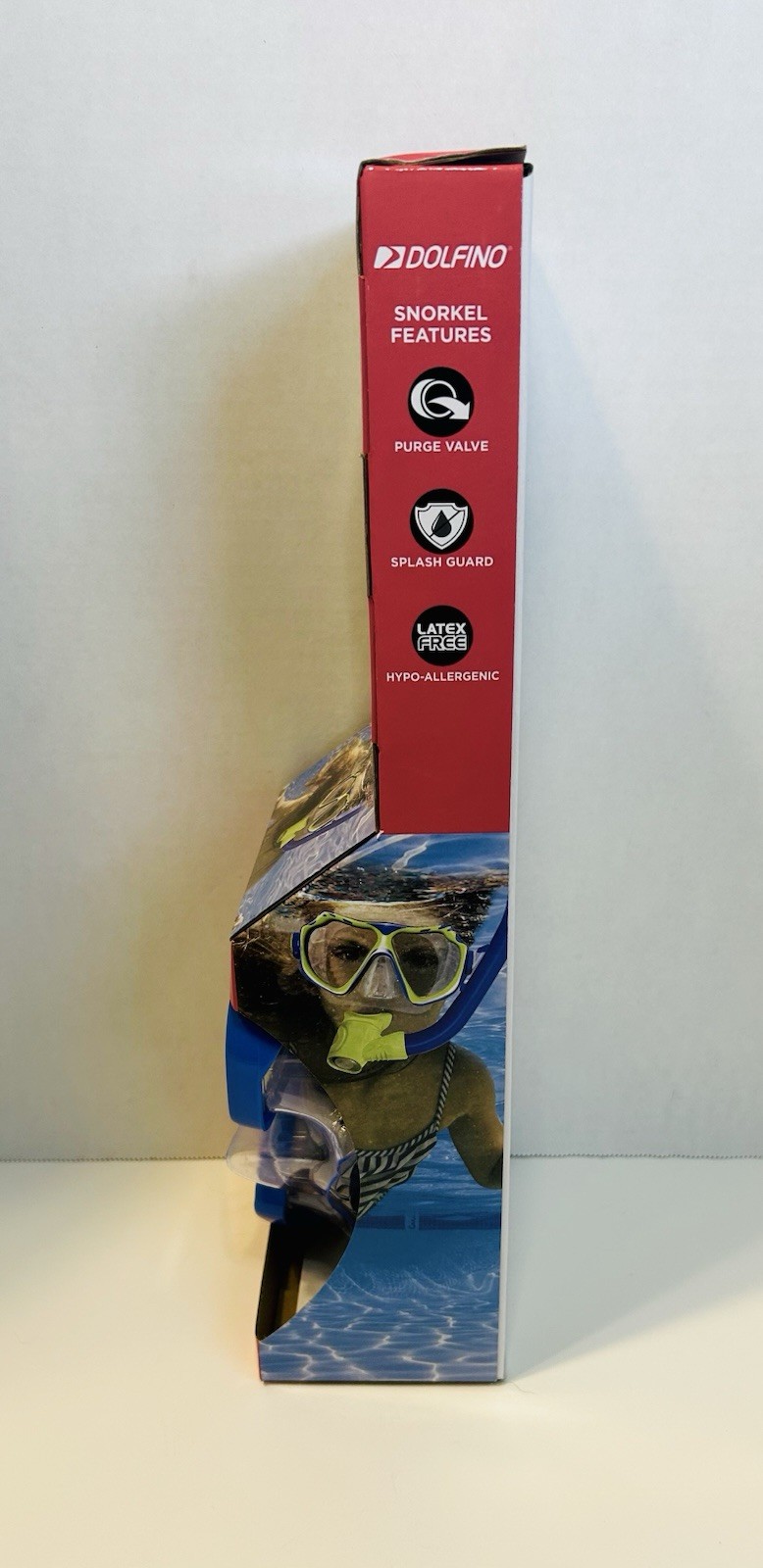 Dolfino Youth Mask and Snorkel 2 Piece Set for Children Blue/Yellow NEW