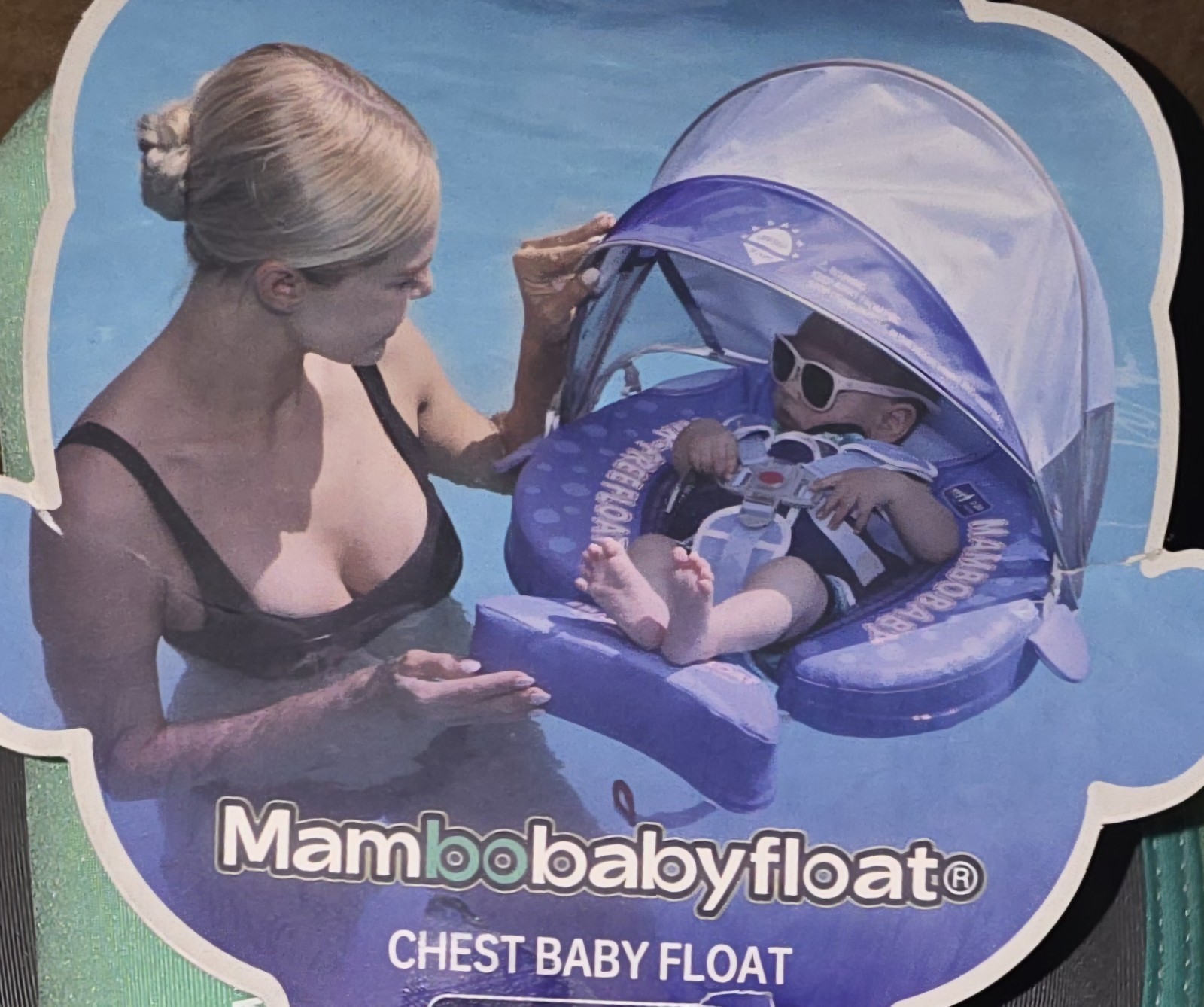 New mambobaby Non-Inflatable Air-Free Baby Float 3-24 with Harness
