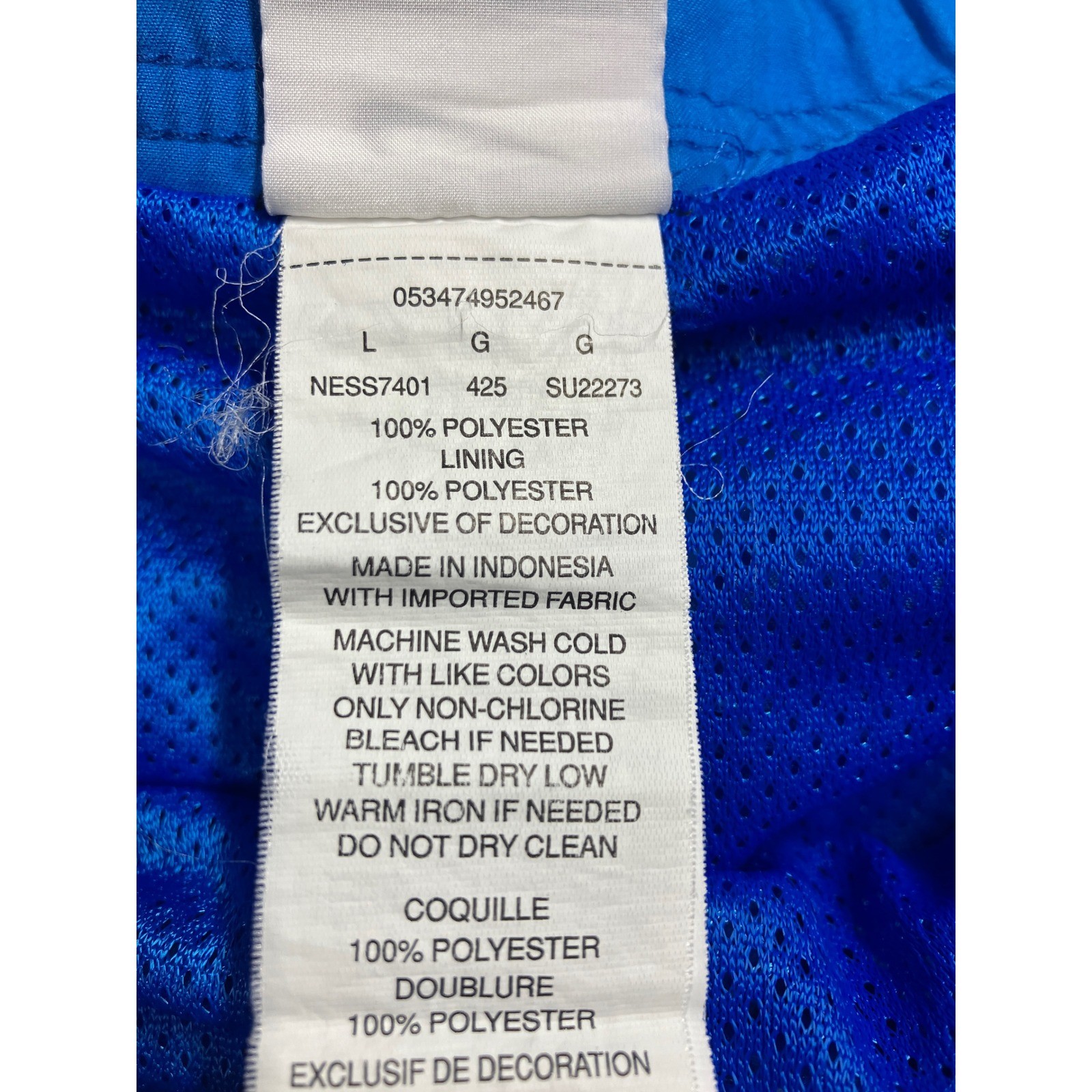 Nike Swim Trunks Mens Large Blue Mesh Lined Elastic Waist 36″w 90s Vintage