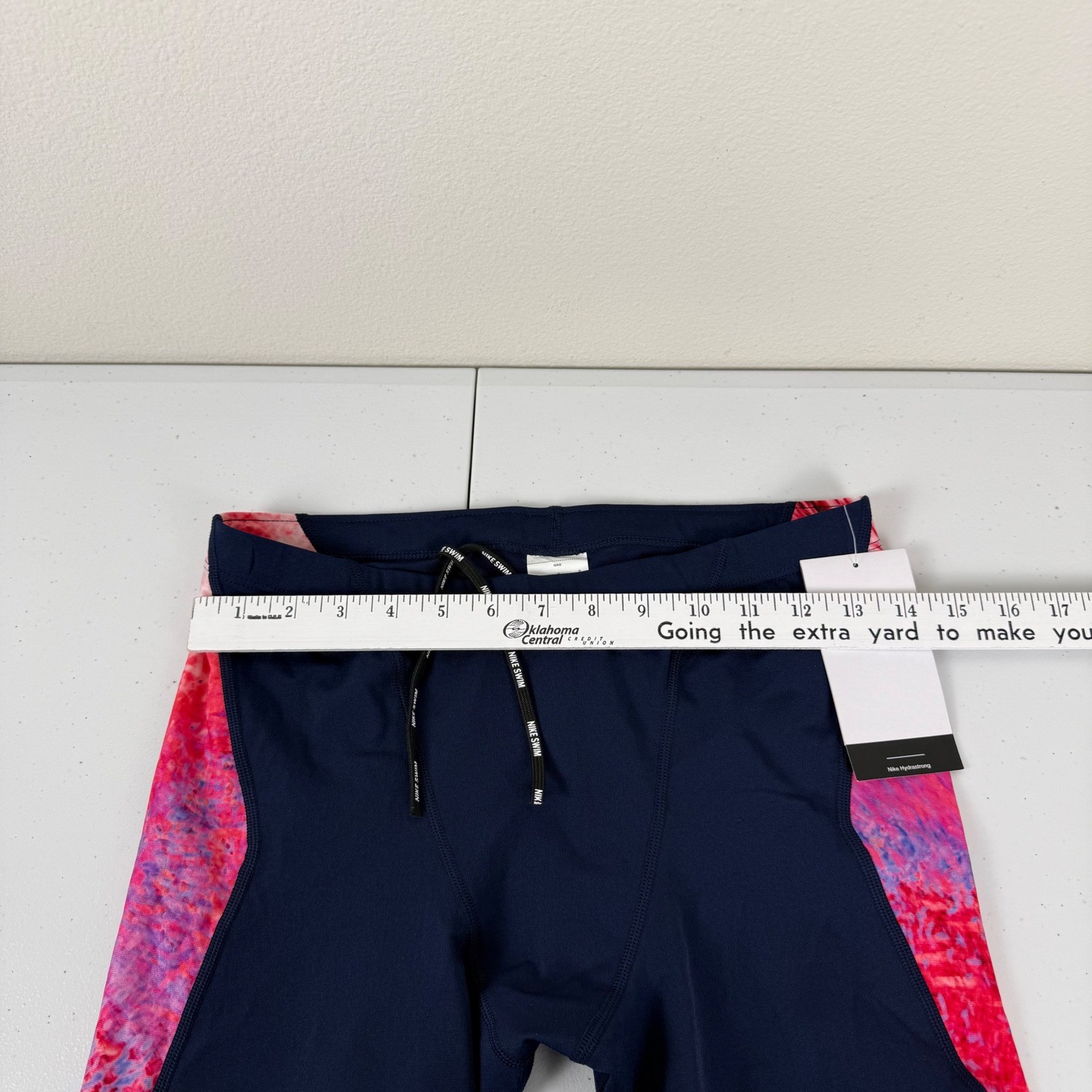 Nike Swim Hydrastrong Team USA Olympic Jammer Swimsuit Navy Red Mens 34 NWT