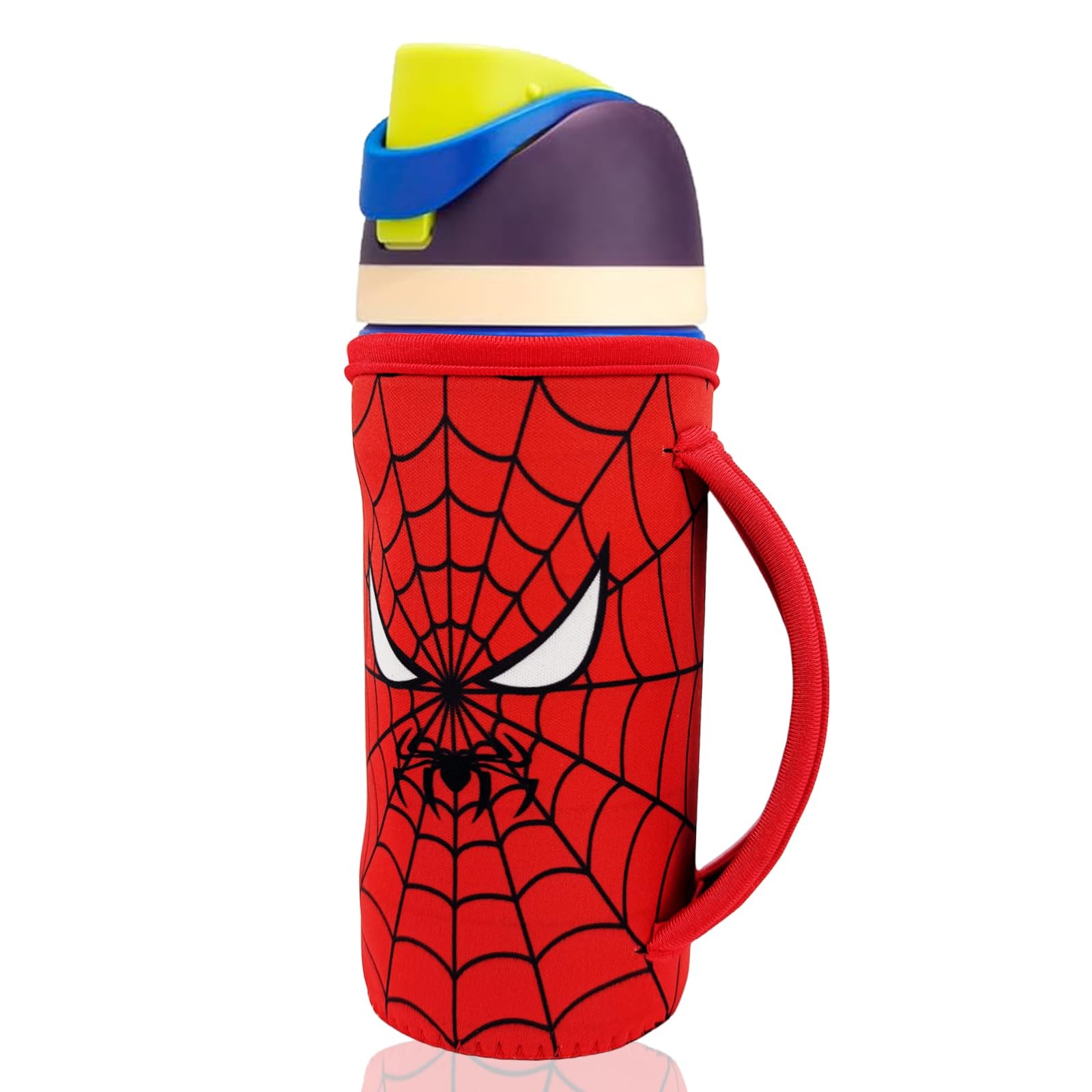 16 oz Cute Printed Sleeve Compatible for Owala Kids FreeSip 16 Ounces, Spider